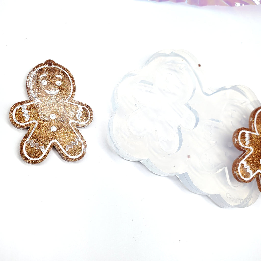 Cute Gingerbread Man Cookie Earring Mold(C3)