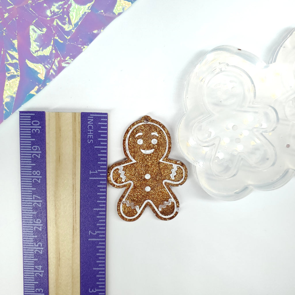 Cute Gingerbread Man Cookie Earring Mold(C3)