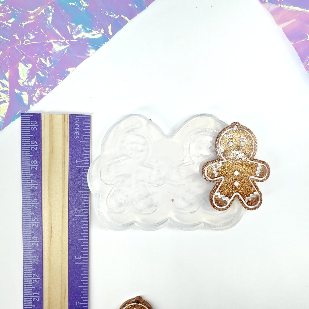 Cute Gingerbread Man Cookie Earring Mold(C3)