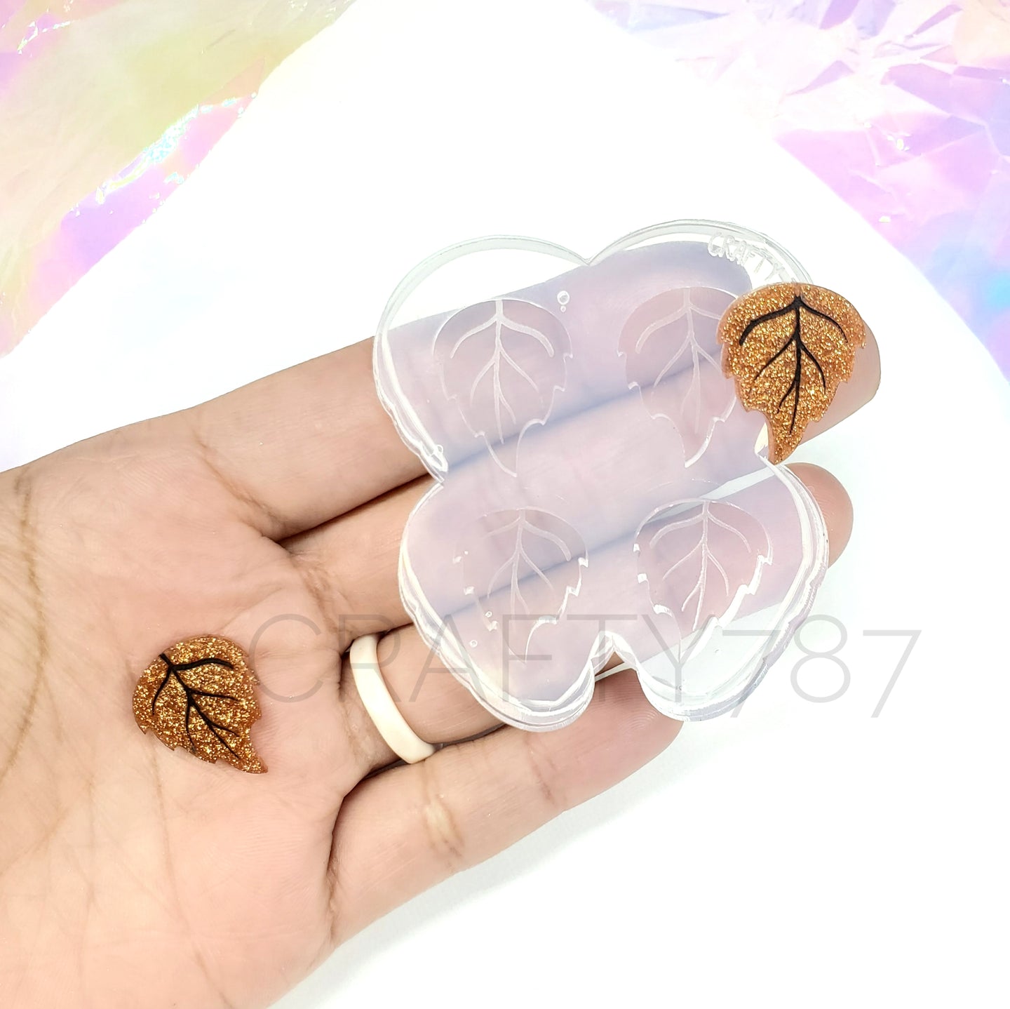 Fall Leaf Birch Stud Earring Silicone Mold(A9)