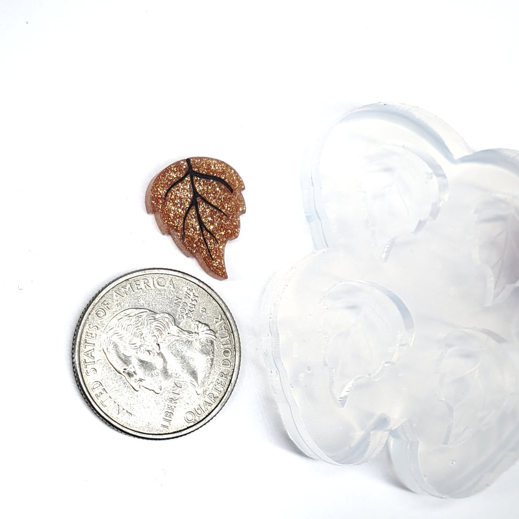 Fall Leaf Birch Stud Earring Silicone Mold(A9)