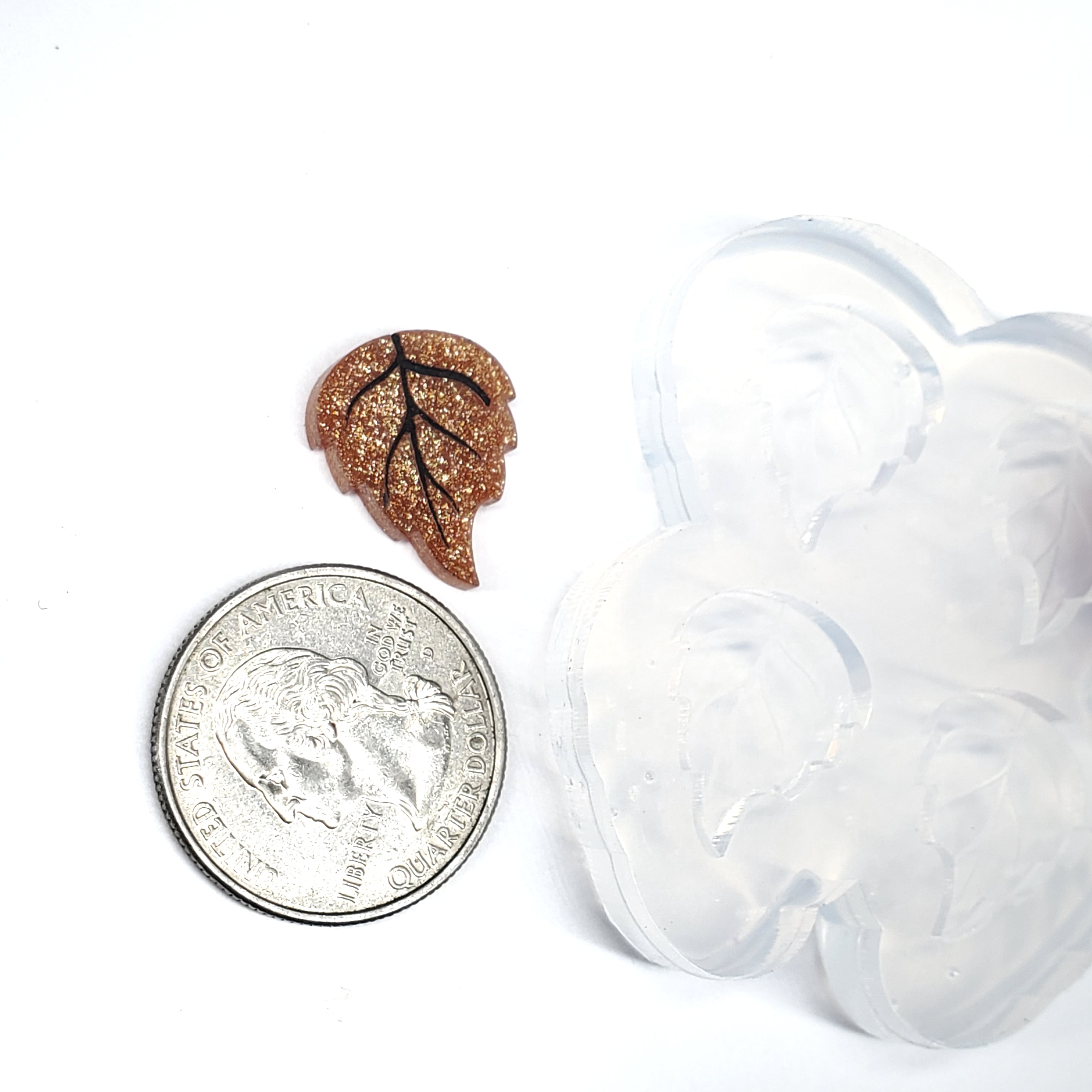 Fall Leaf Birch Stud Earring Silicone Mold(A9)