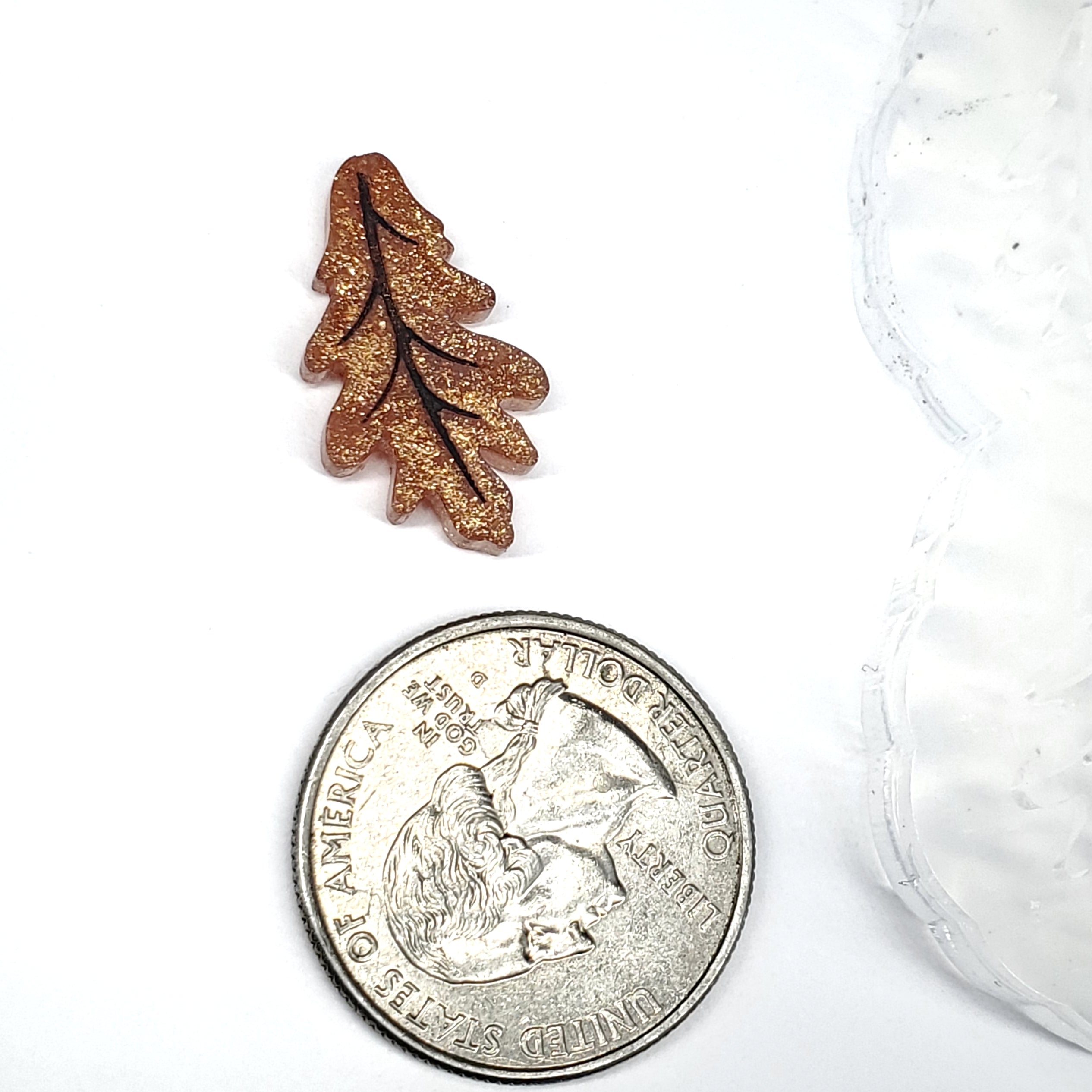 Fall Leaf Common Oak Stud Earring Silicone Mold(A9)