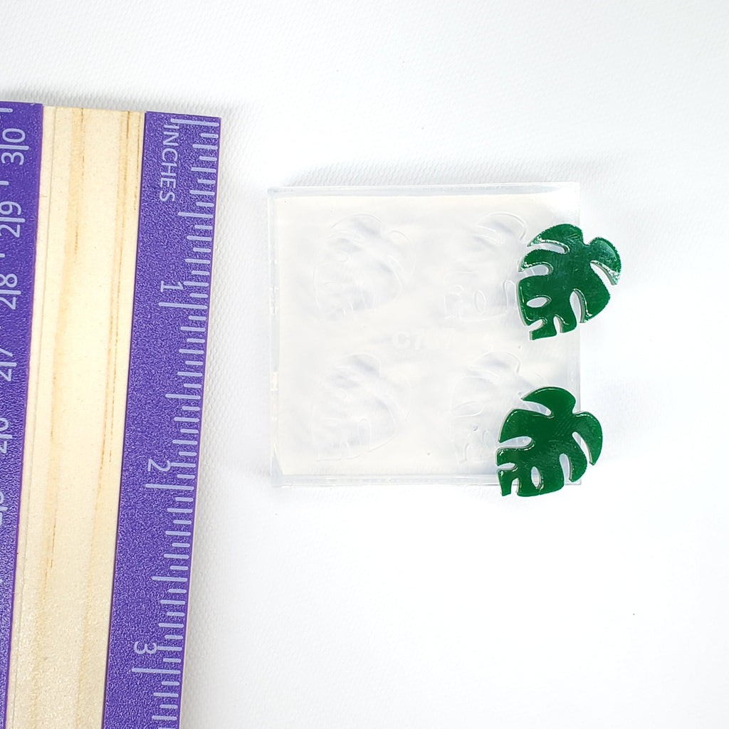 Monstera Leaf Stud Eaering Silicone Mold(B6)