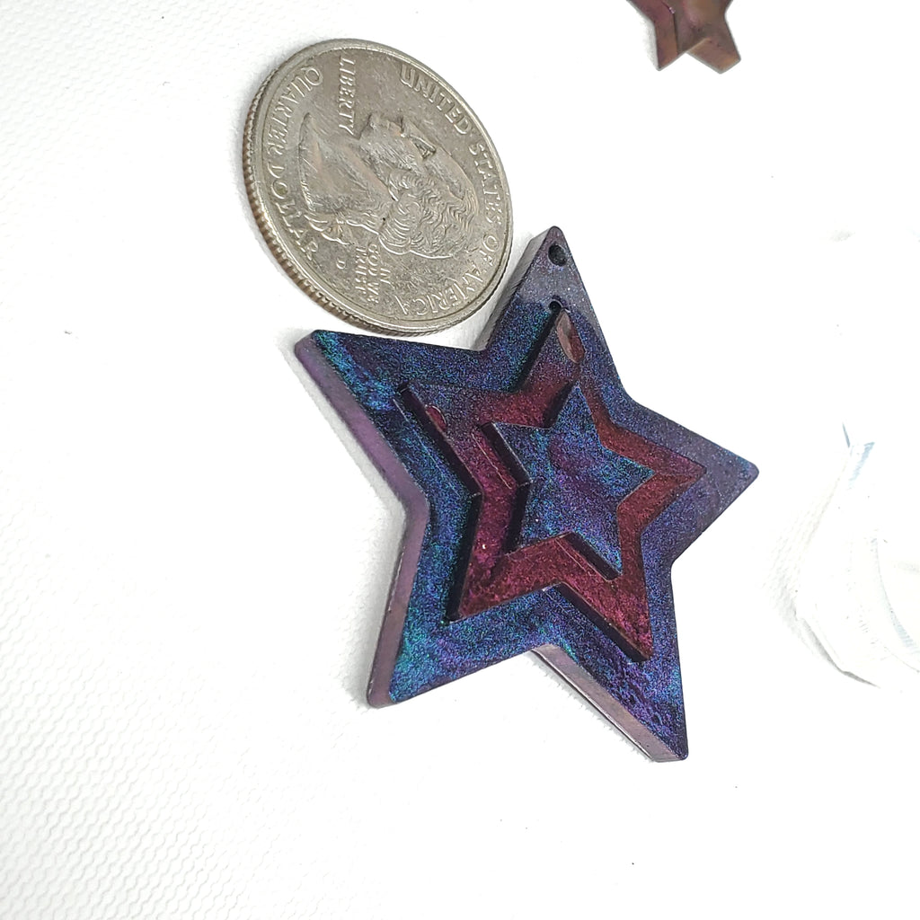 Stars 2D Dangle Earring Mold with Stars Studs (D2)