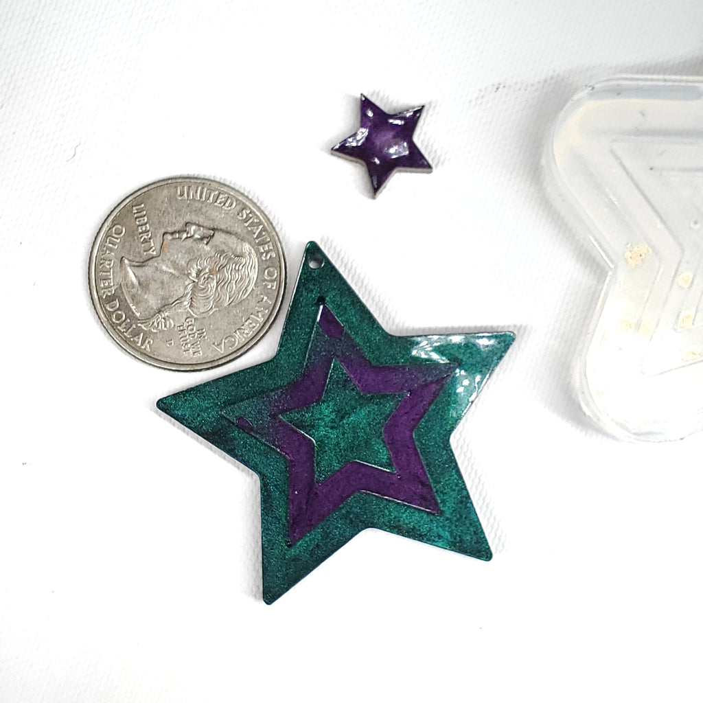 Stars 2D Dangle Earring Mold with Stars Studs (D2)
