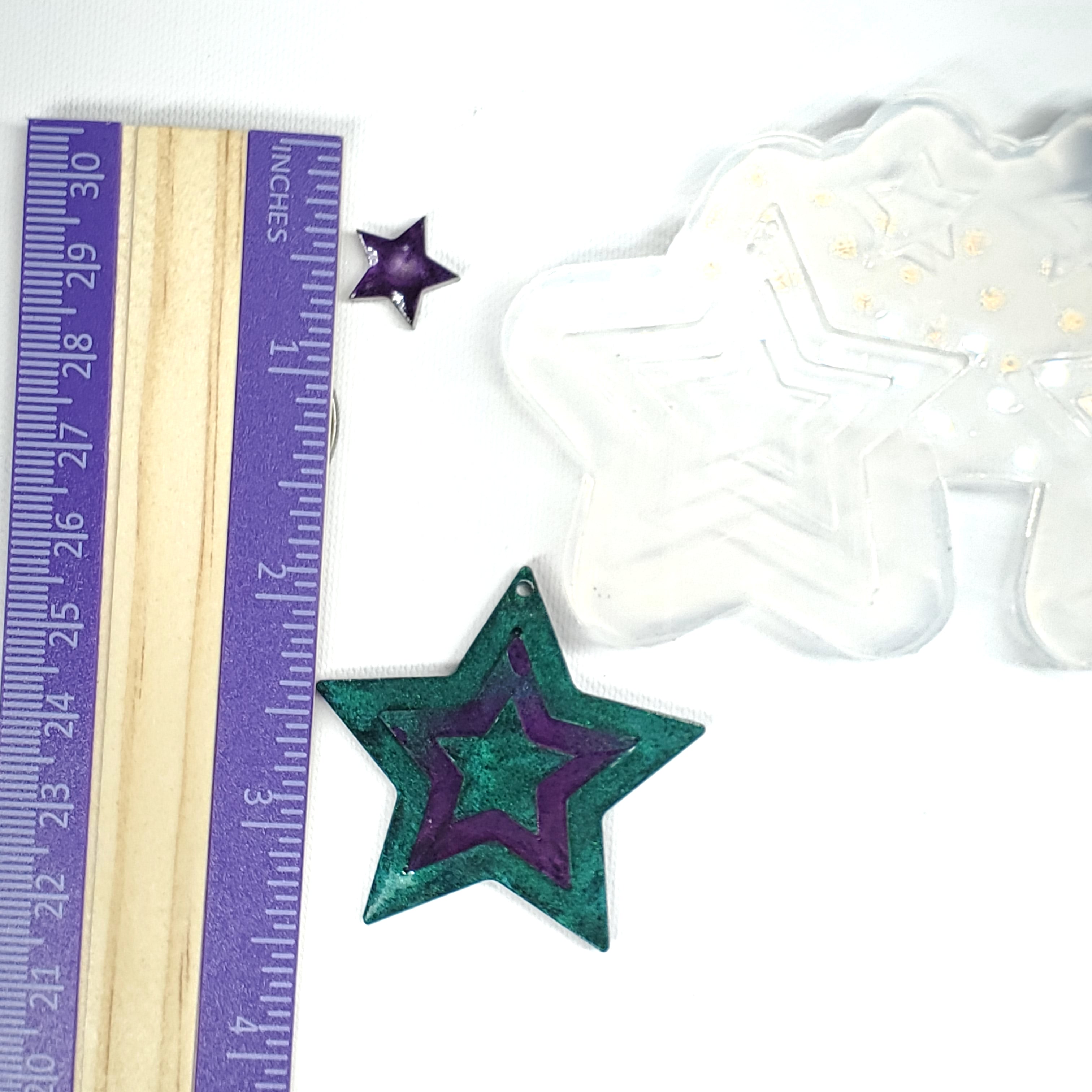 Stars 2D Dangle Earring Mold with Stars Studs (D2)