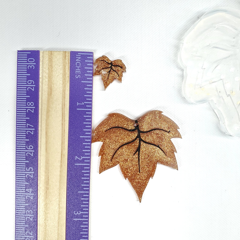 Maple Leaf Dangle & Stud Earring Mold (D3)