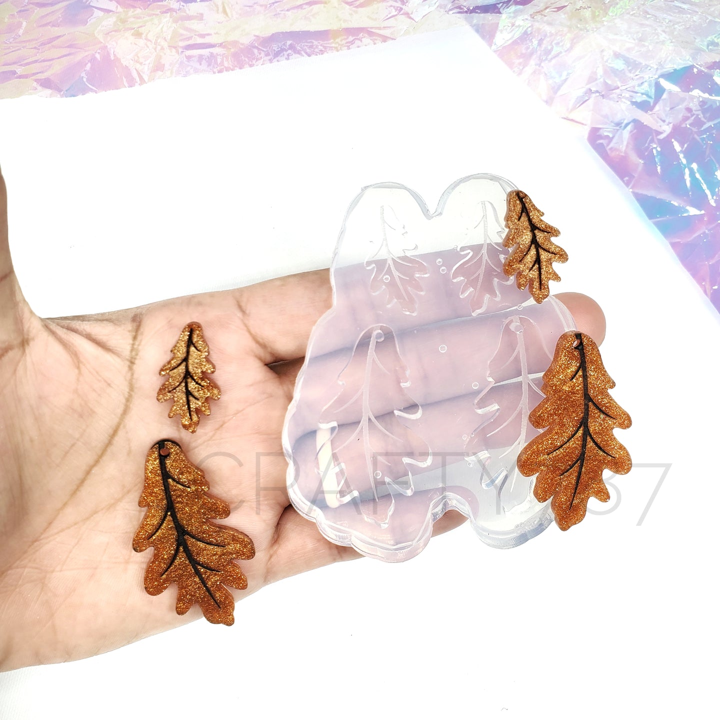 Oak Leaves Dangle & Studs Earring Mold (D1)