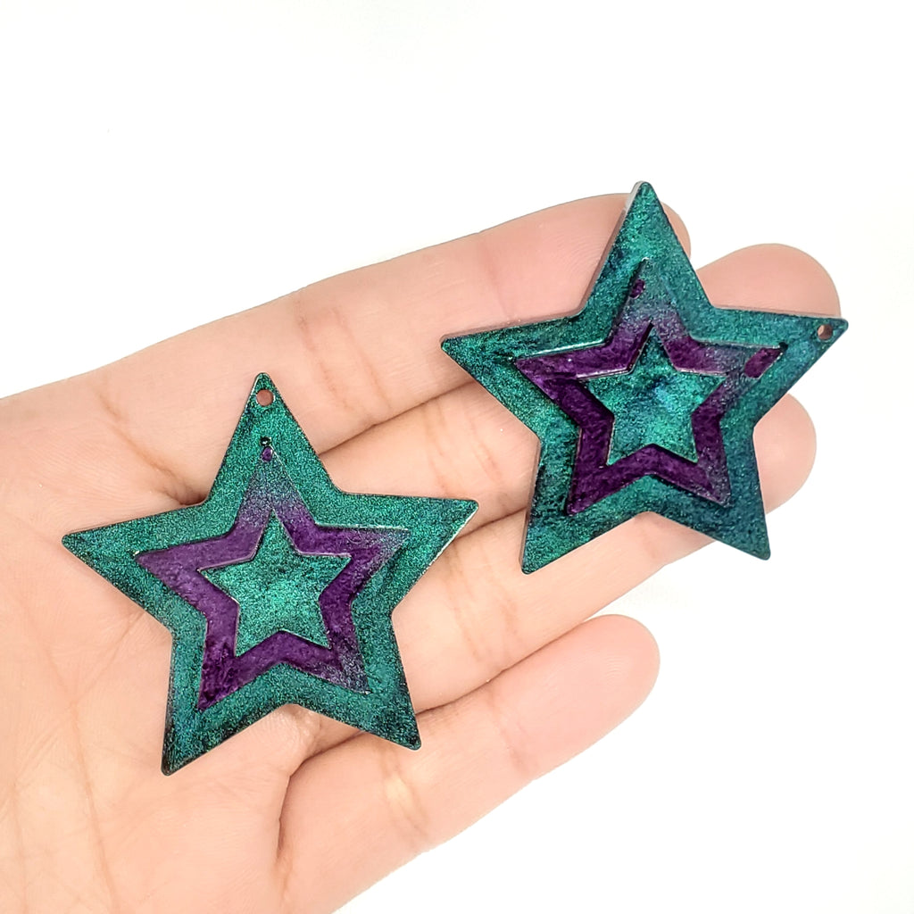 Stars 2D Dangle Earring Mold with Stars Studs (D2)