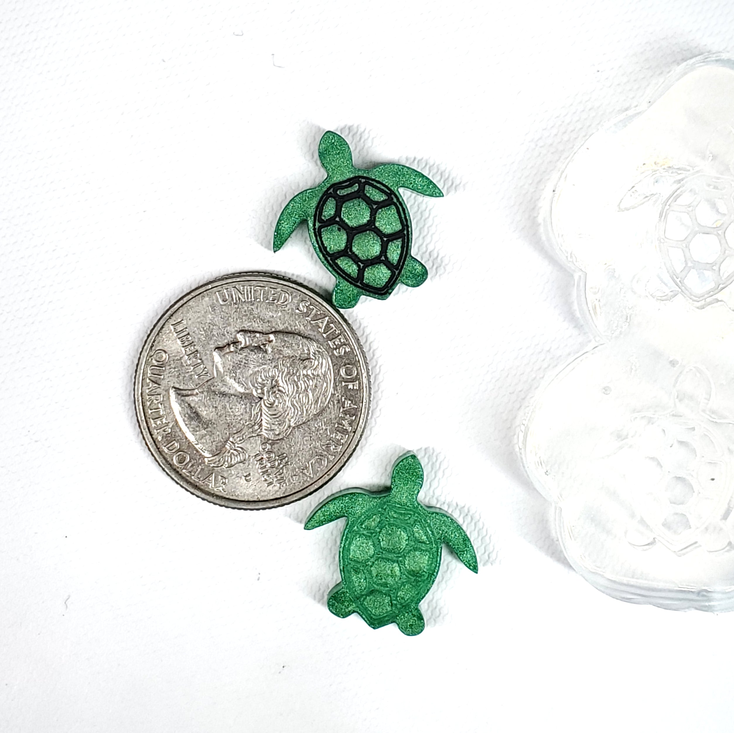 Turtle Studs Earring Mold [Detailed] (A9)