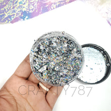 Load image into Gallery viewer, Silver Holographic Foil Flakes
