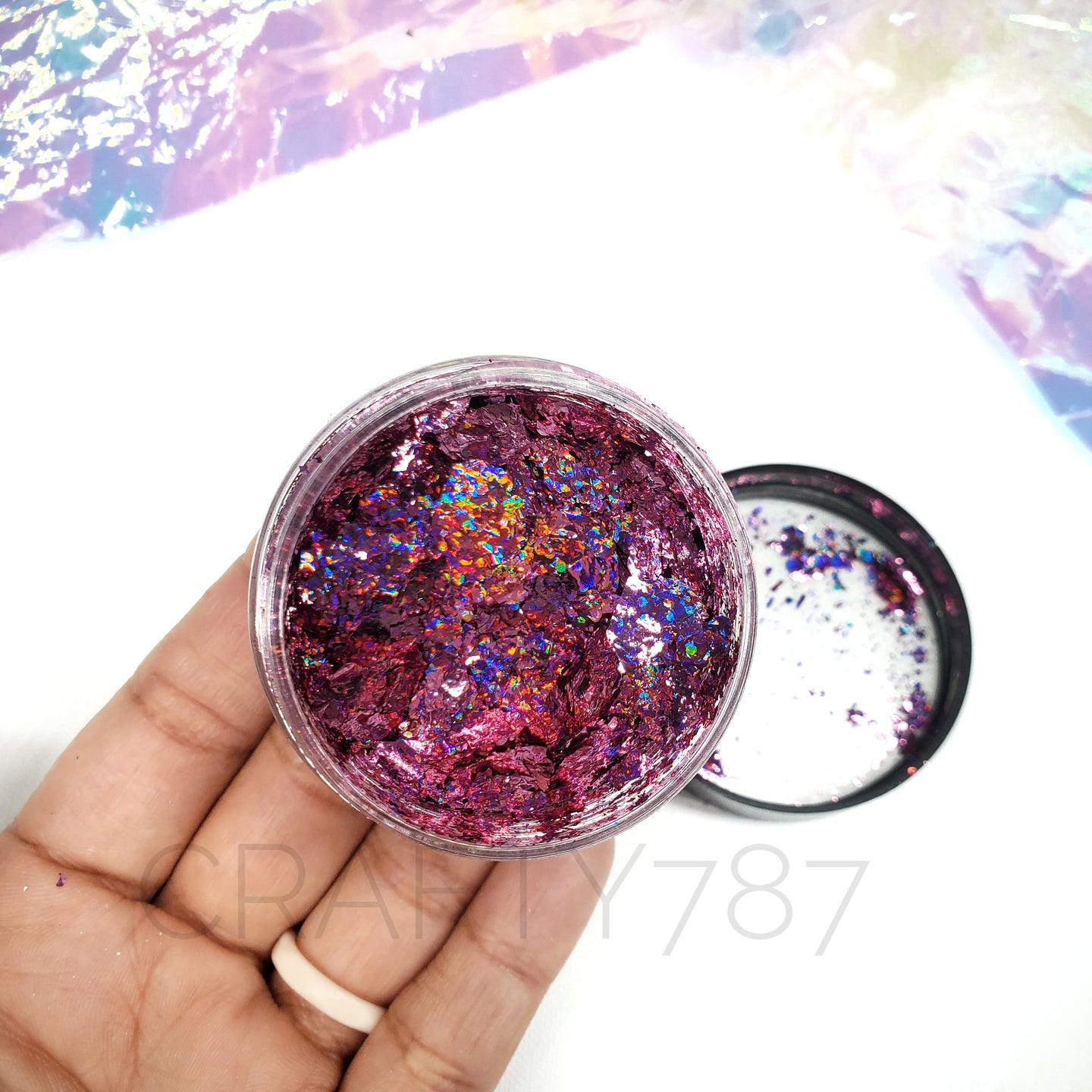 Pink Holographic Foil Flakes