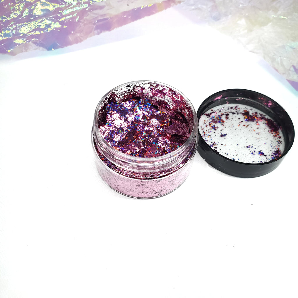 Pink Holographic Foil Flakes
