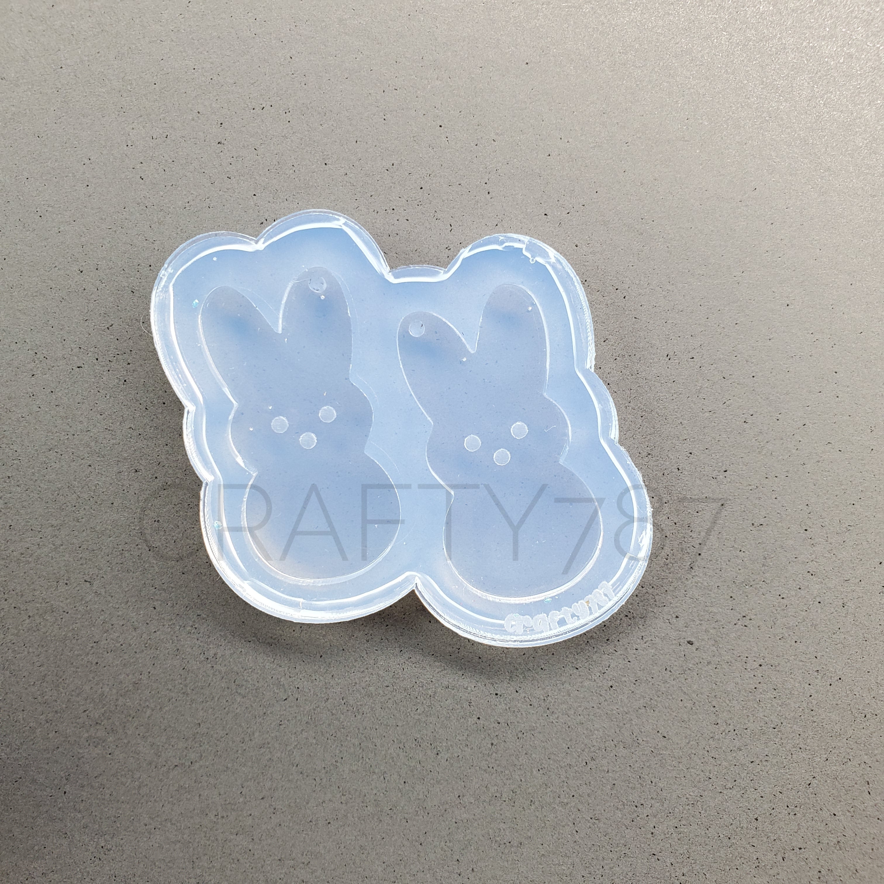 Peep Bunny Dangle Earring Mold (C12)