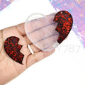 Plain Broken Heart Dangle Earring Silicone Mold (D2)