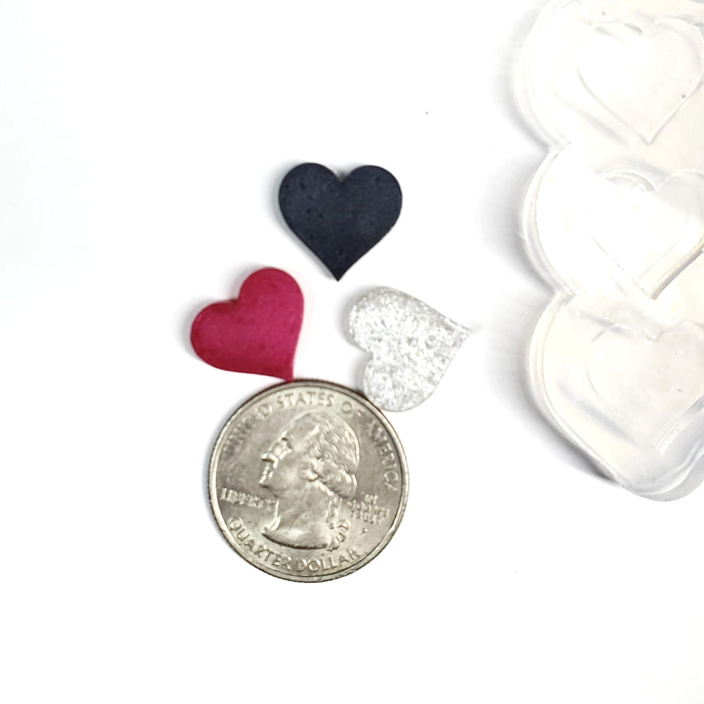 Heart Studs 3 Pairs Silicone Mold (A9)