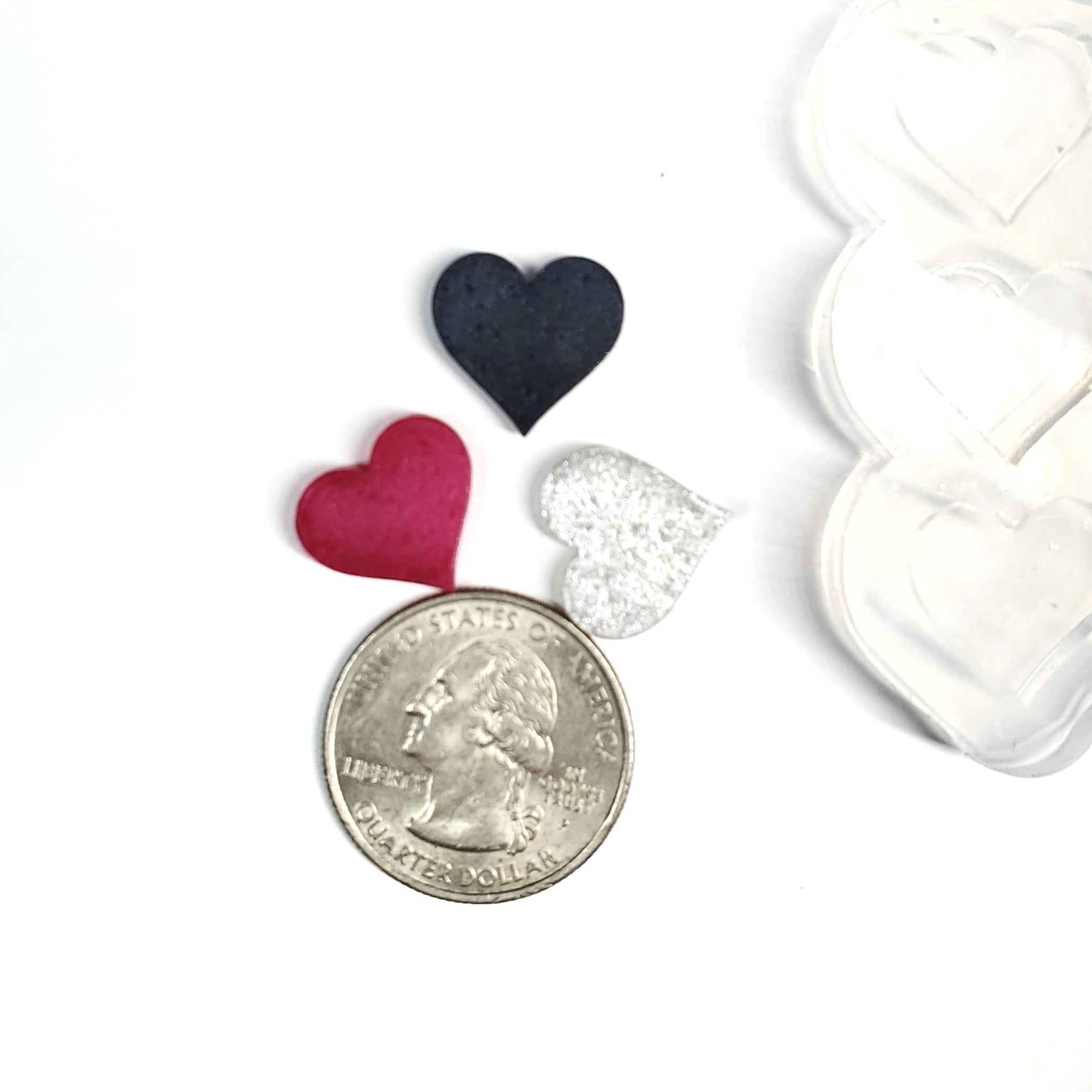Heart Studs 3 Pairs Silicone Mold (A9)