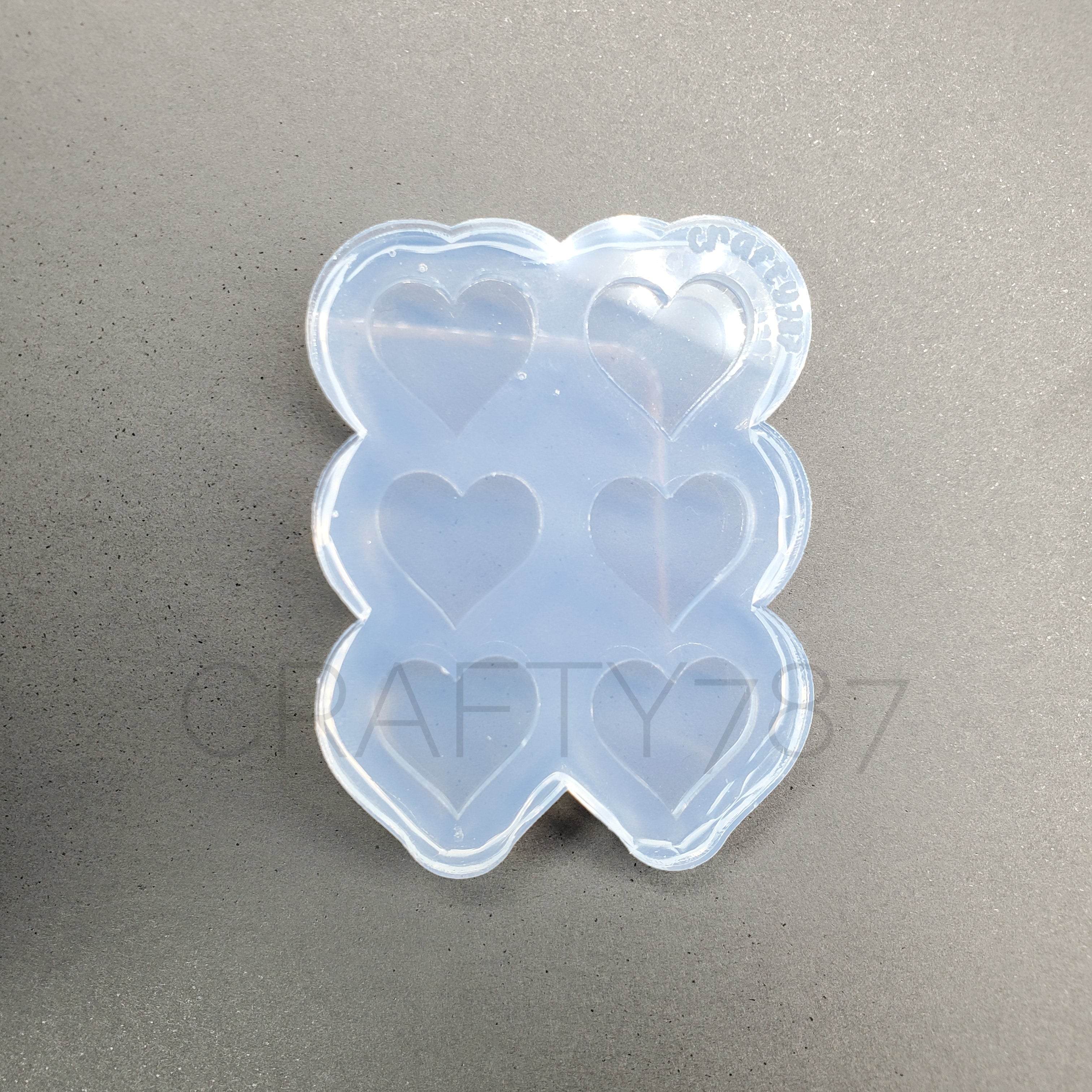 Heart Studs 3 Pairs Silicone Mold (A9)
