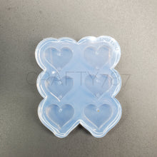 Load image into Gallery viewer, Plain 3 Heart Dangle Earring Silicone Mold (D3)
