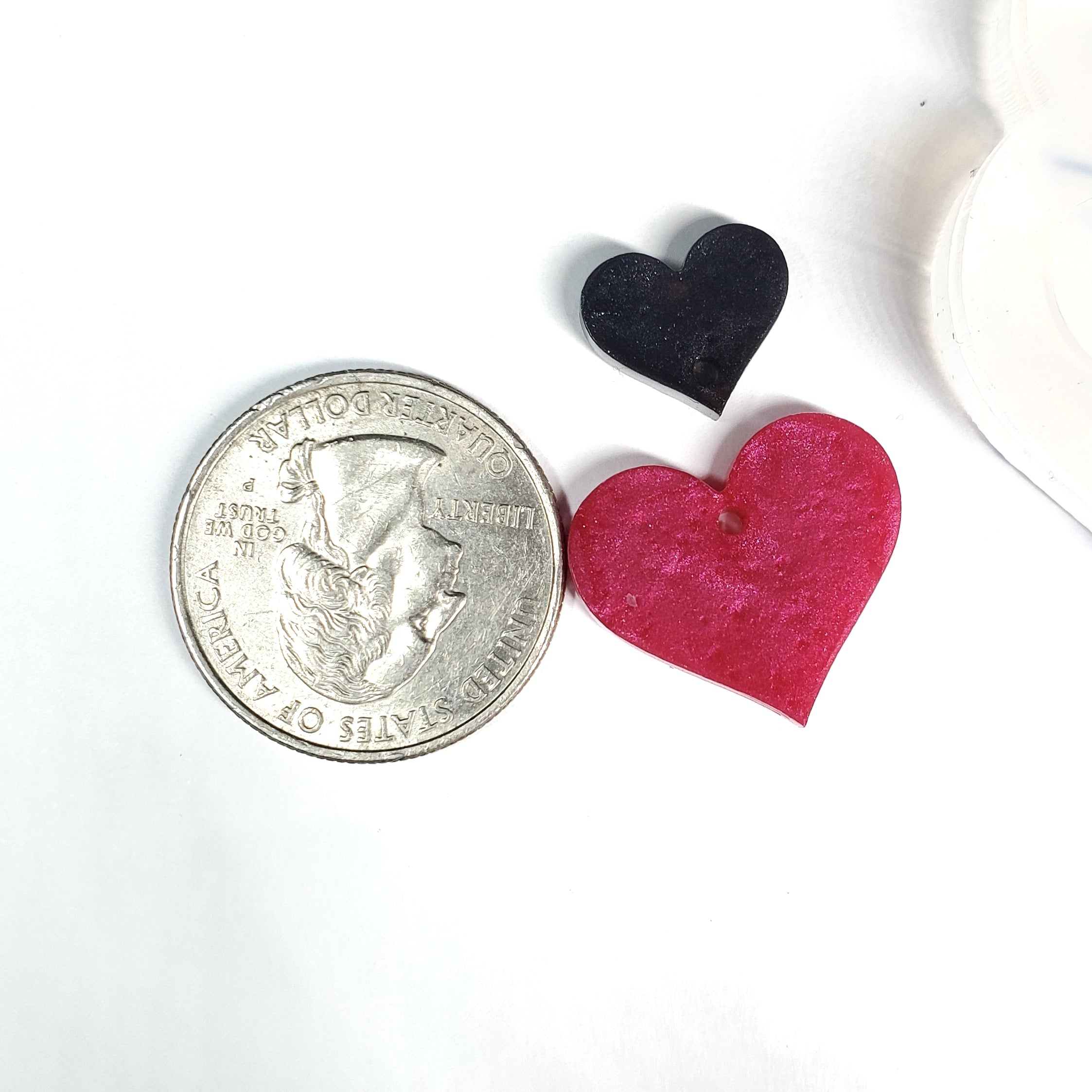 Two size Heart Dangle Set Earring Mold (D2)