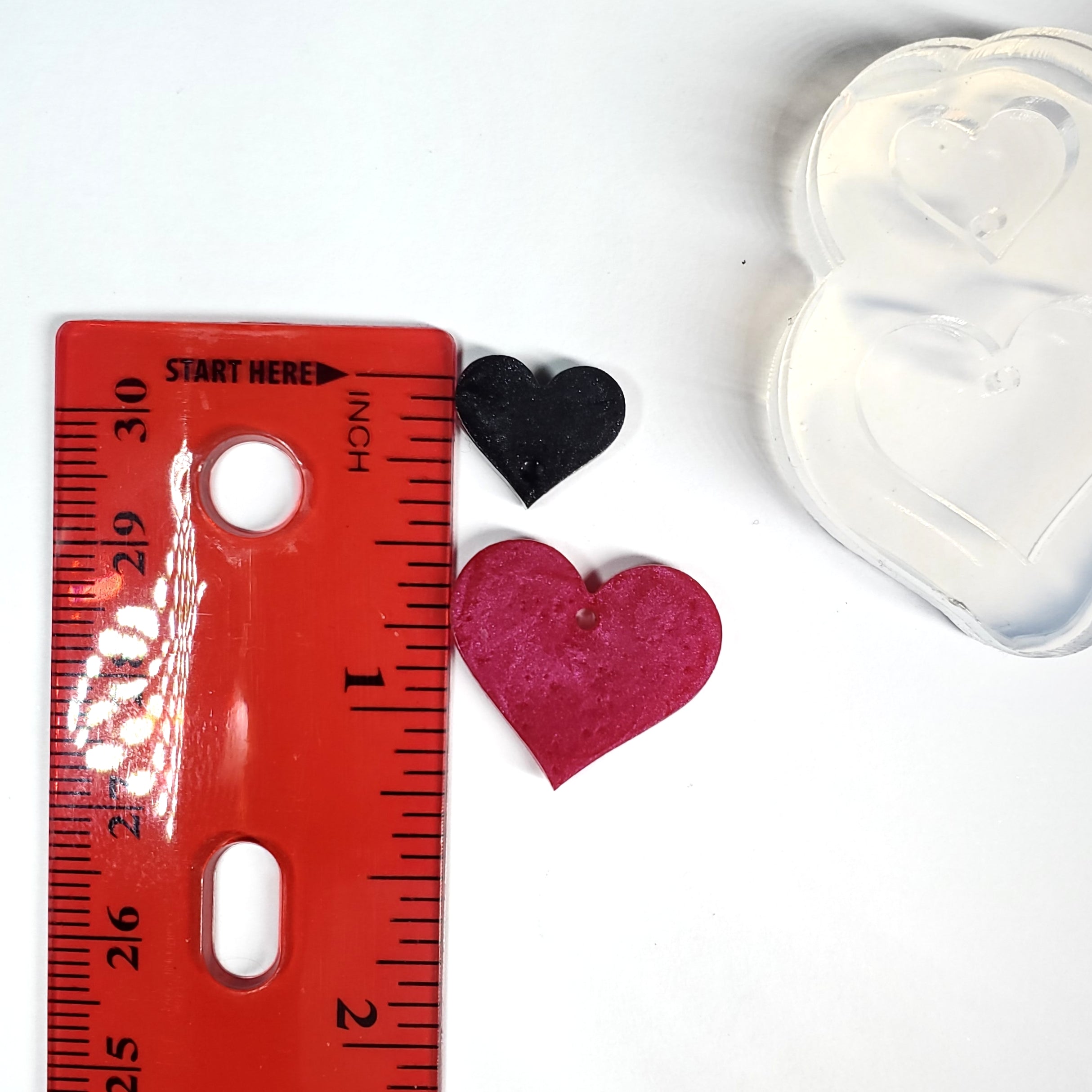 Two size Heart Dangle Set Earring Mold (D2)