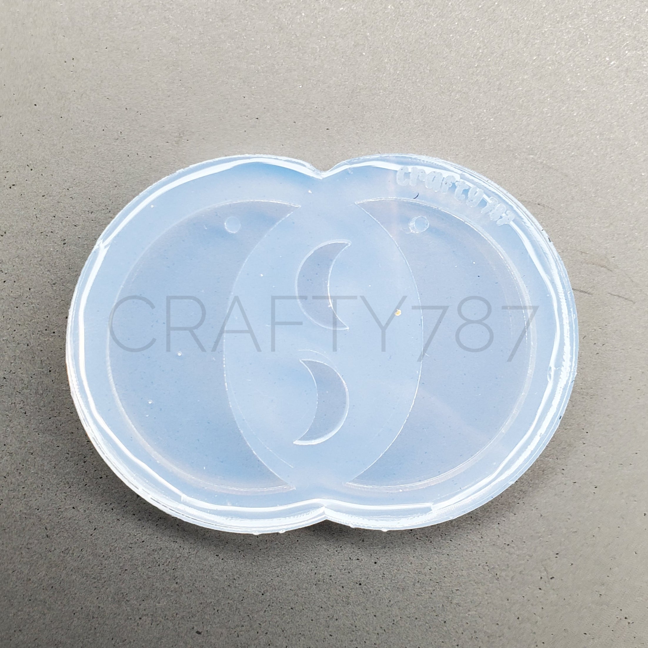 Moon Dangle Earrings Silicone Mold with 2 mini Moons (C12)