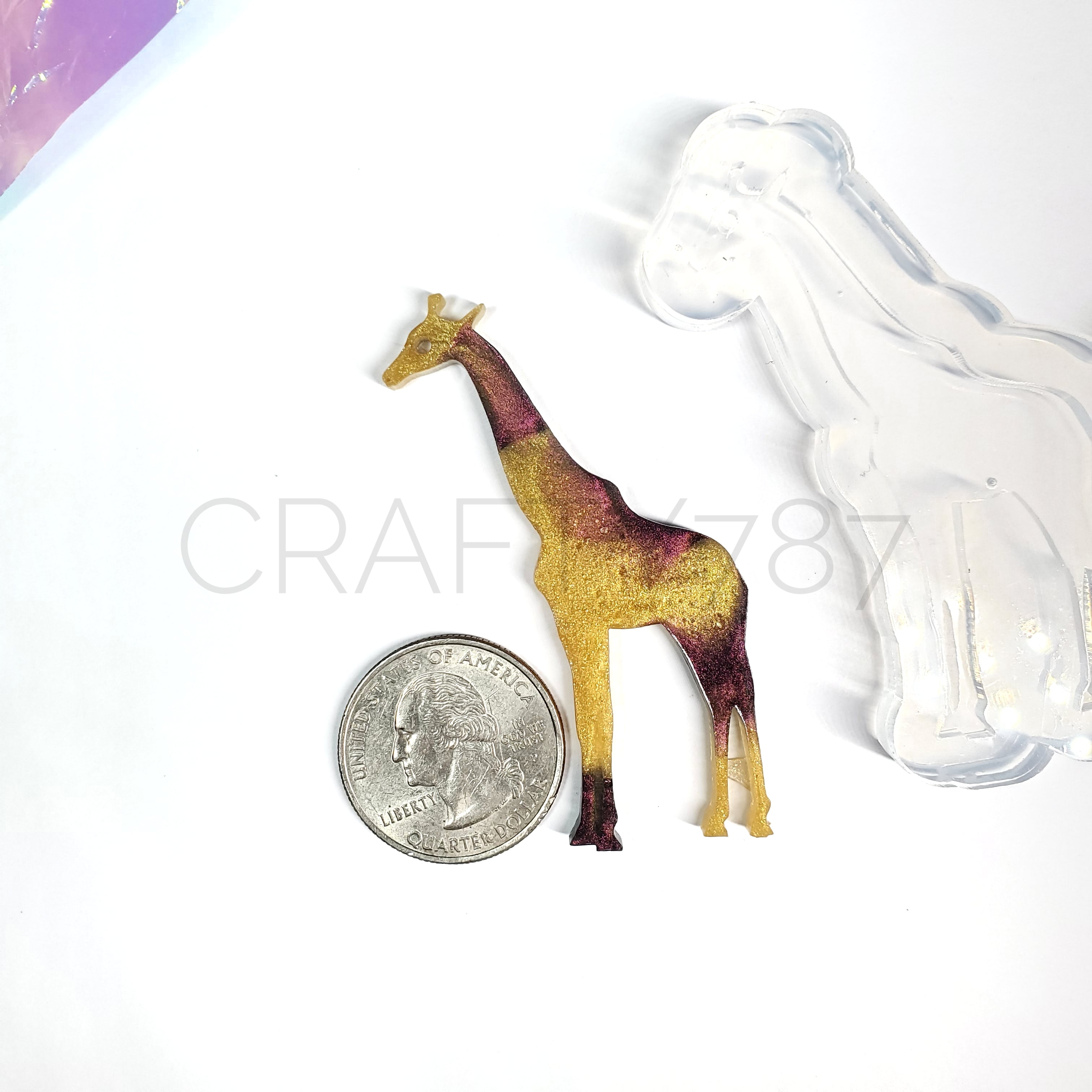 Giraffe / Jirafa Dangle Earring Silicone Mold (C12)