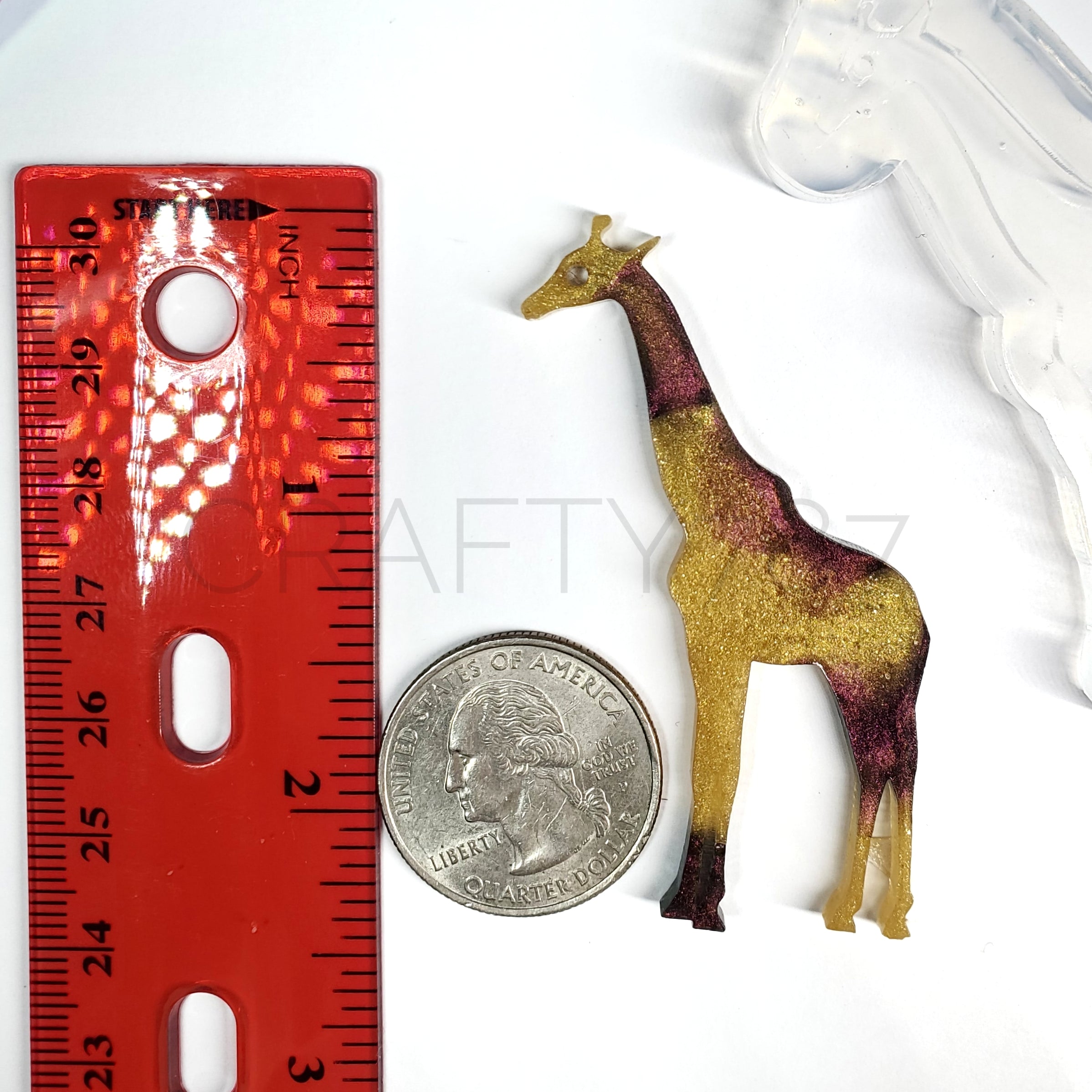Giraffe / Jirafa Dangle Earring Silicone Mold (C12)