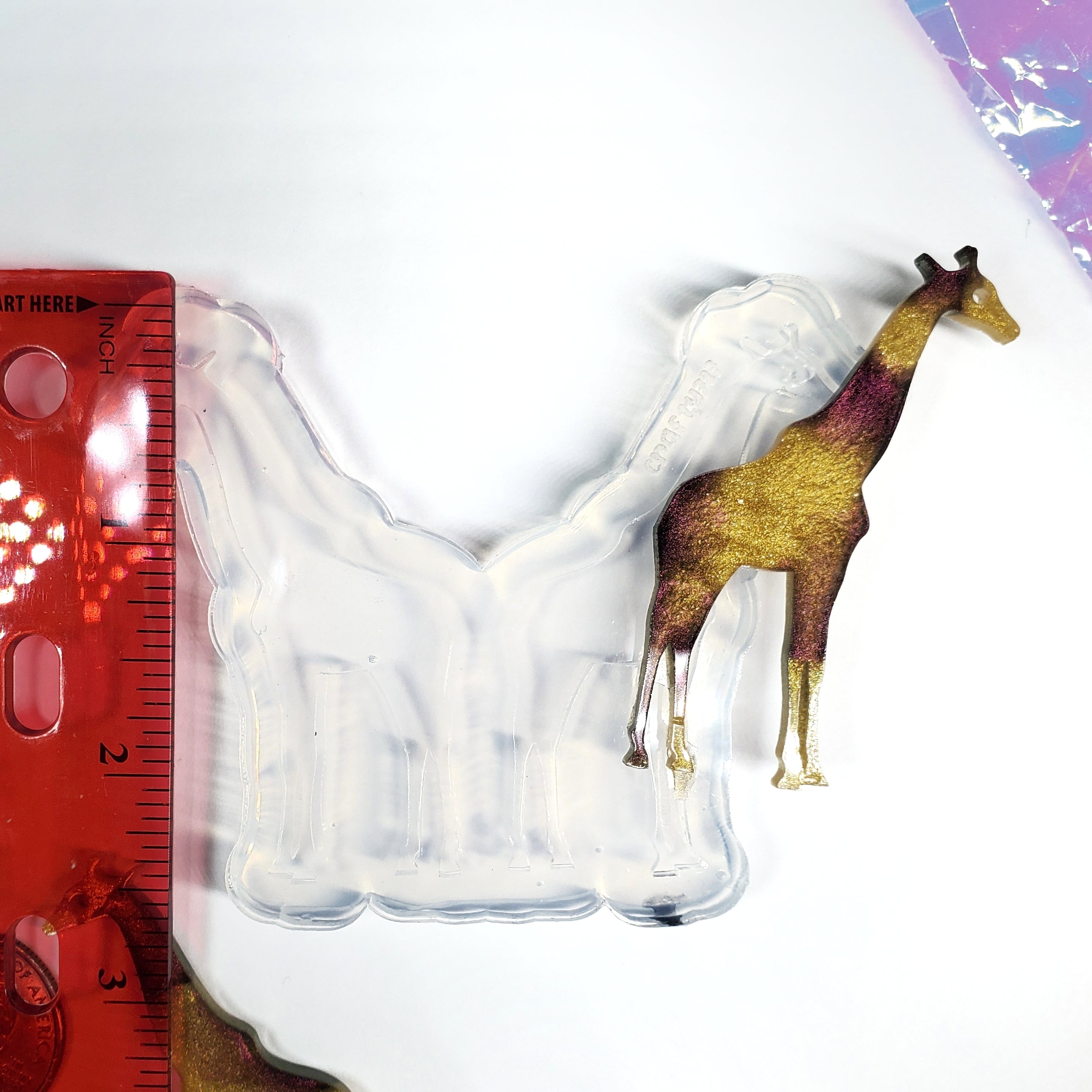 Giraffe / Jirafa Dangle Earring Silicone Mold (C12)
