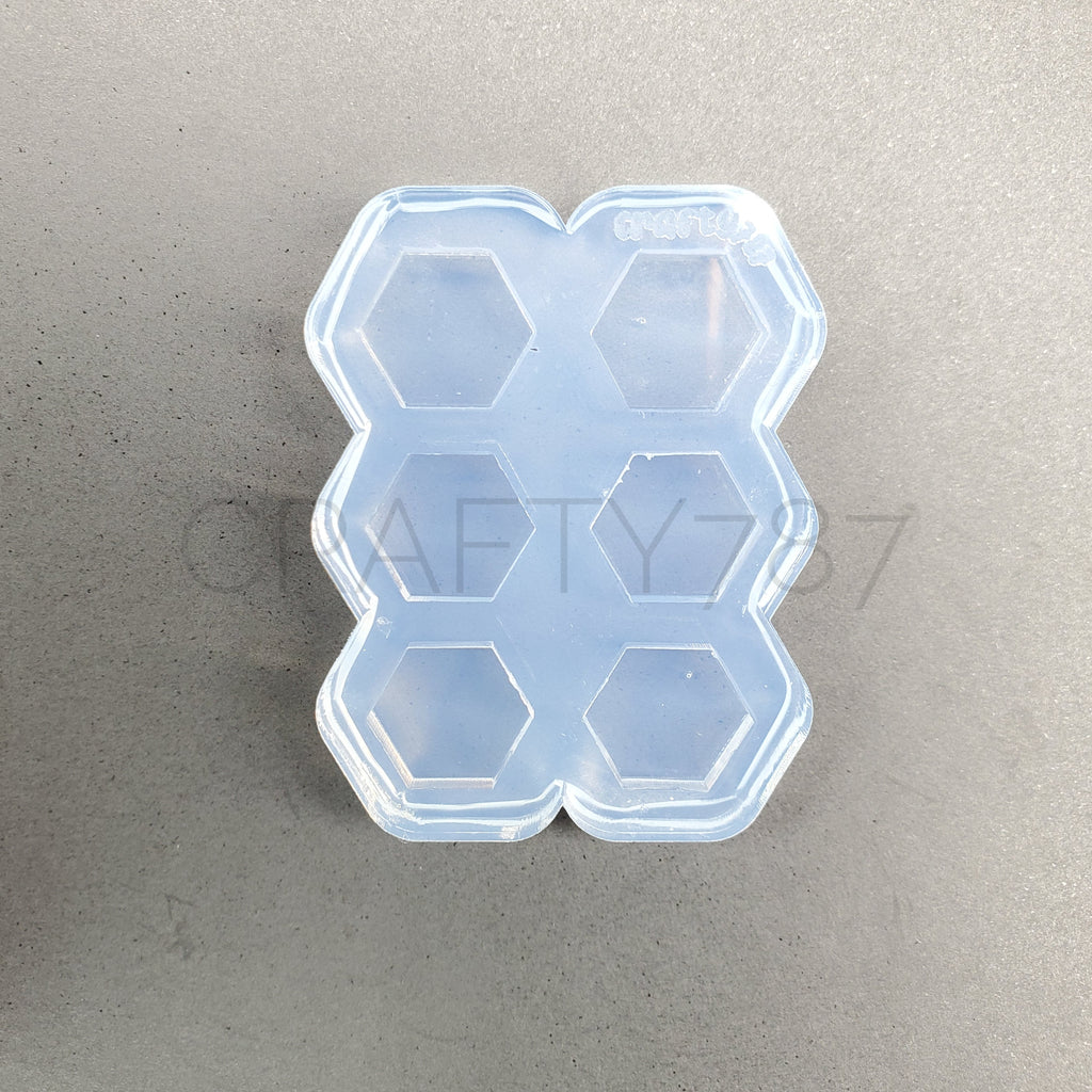 Hexagon Studs Silicone Mold 15mm x 13mm (B8)