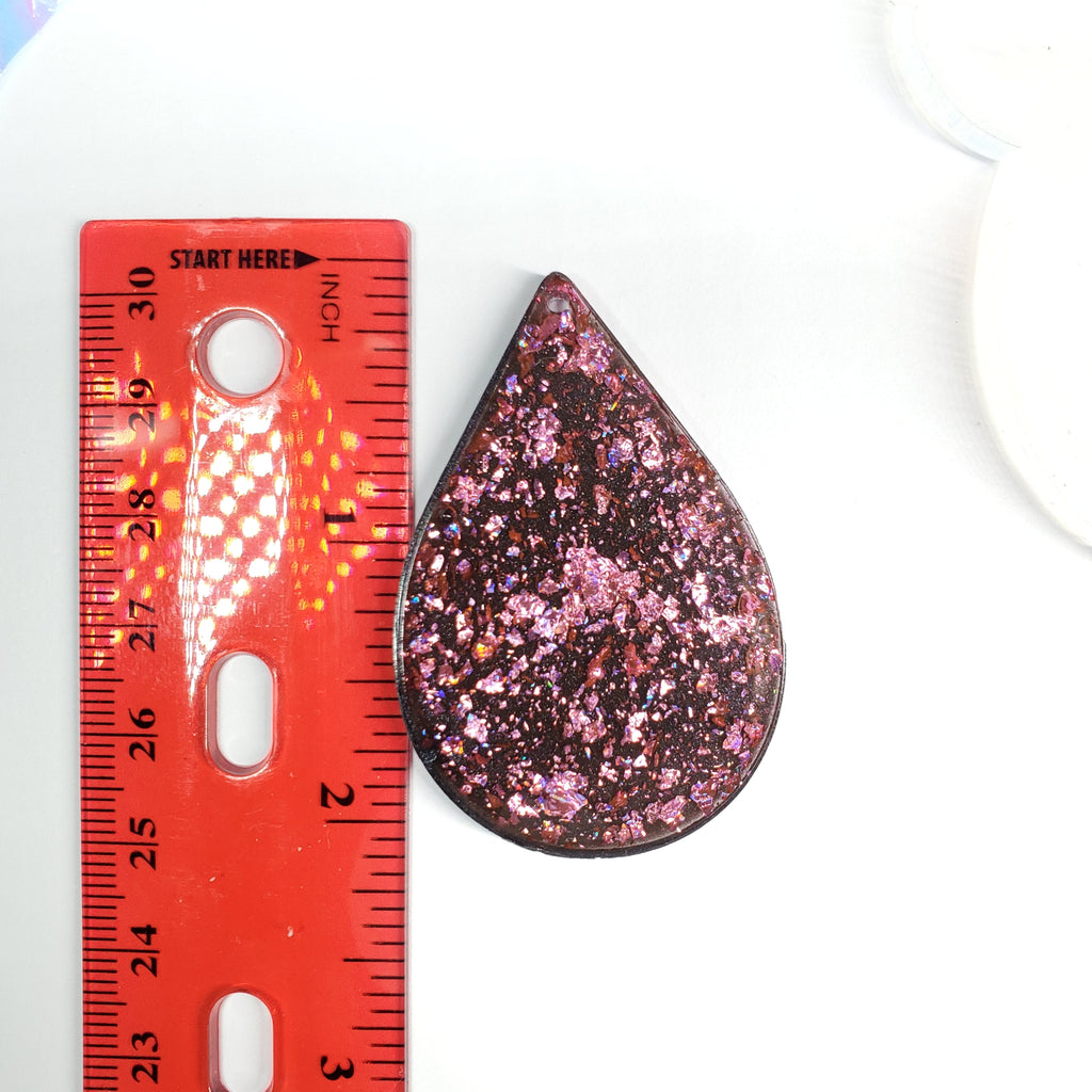 Tear Drop Plain Dangle 2in Earring Silicone Mold (D1)