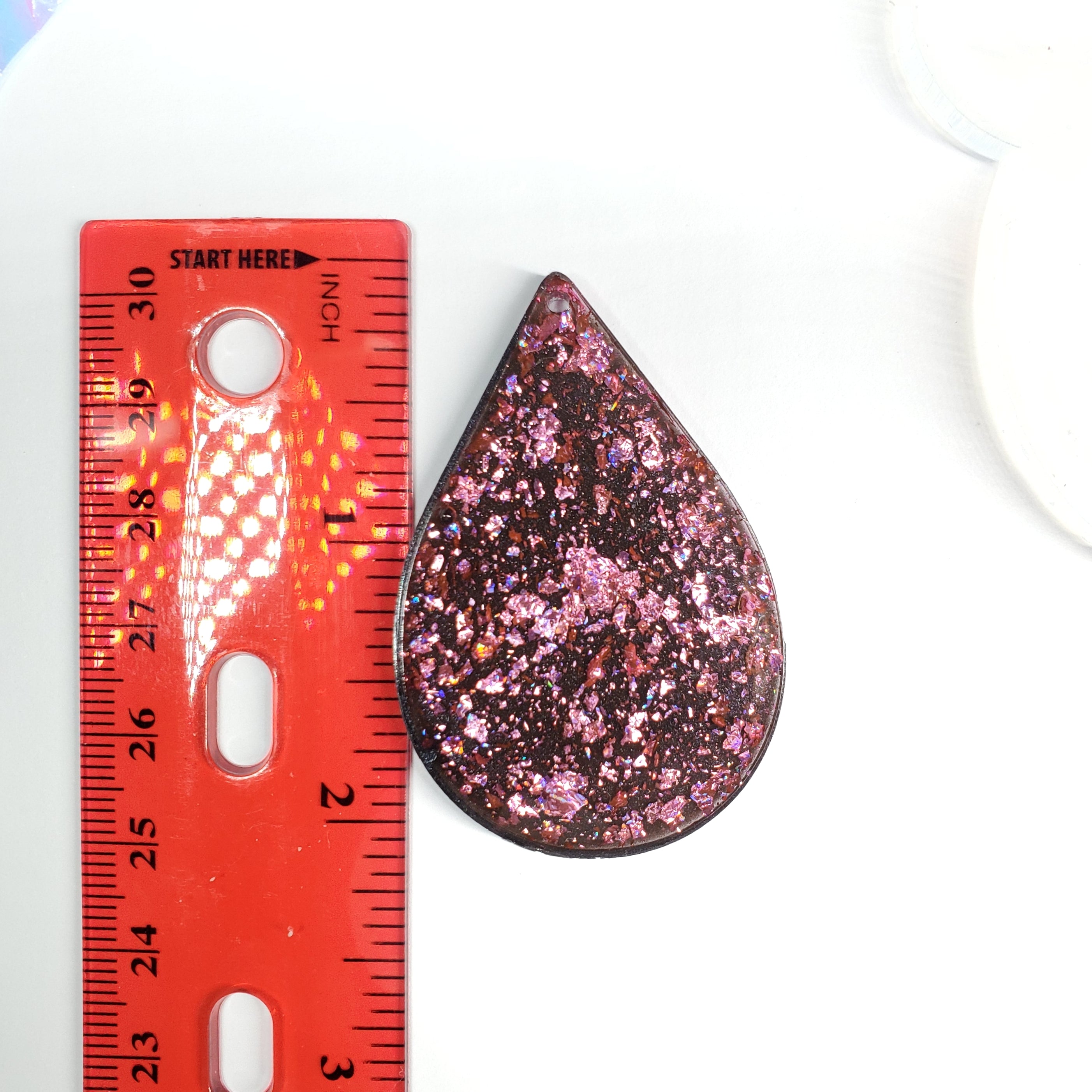 Tear Drop Plain Dangle 2in Earring Silicone Mold (D1)
