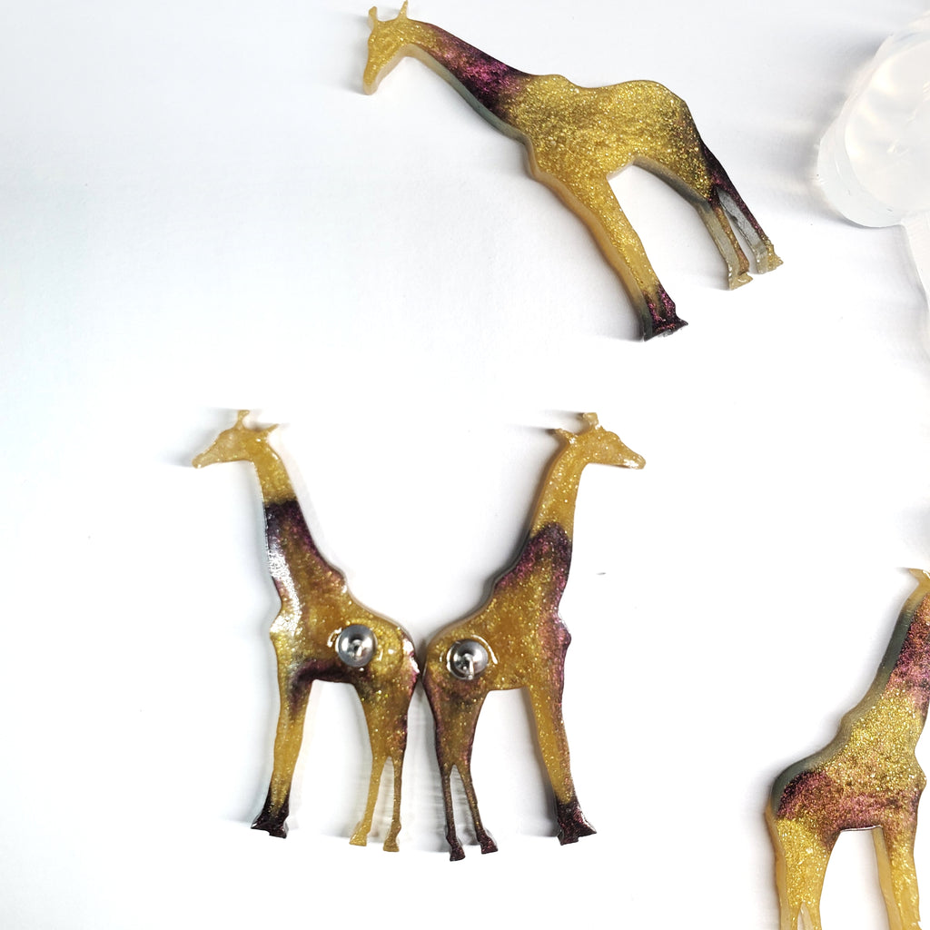 Giraffe / Jirafa Large Studs Earring Mold 2 Pairs (C11)