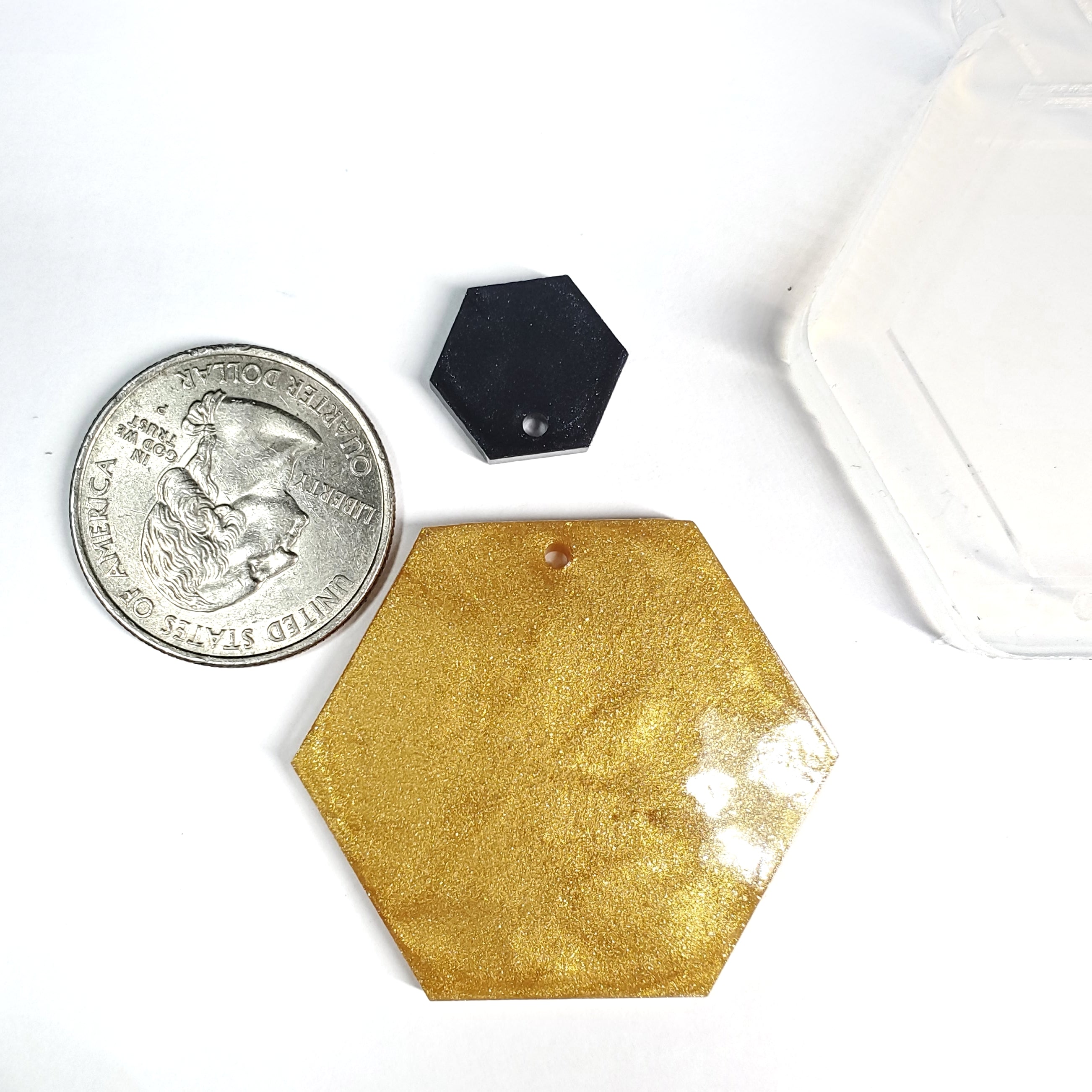 Love Hexagon Dangle Earrings Mold (D2)