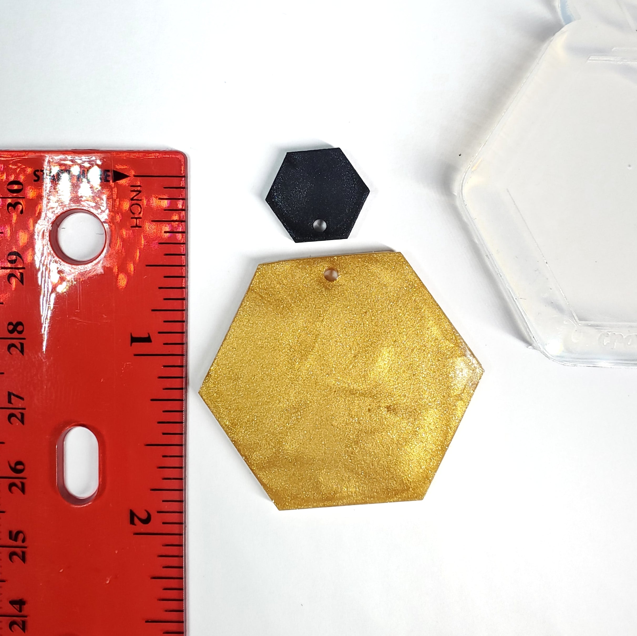 Love Hexagon Dangle Earrings Mold (D2)