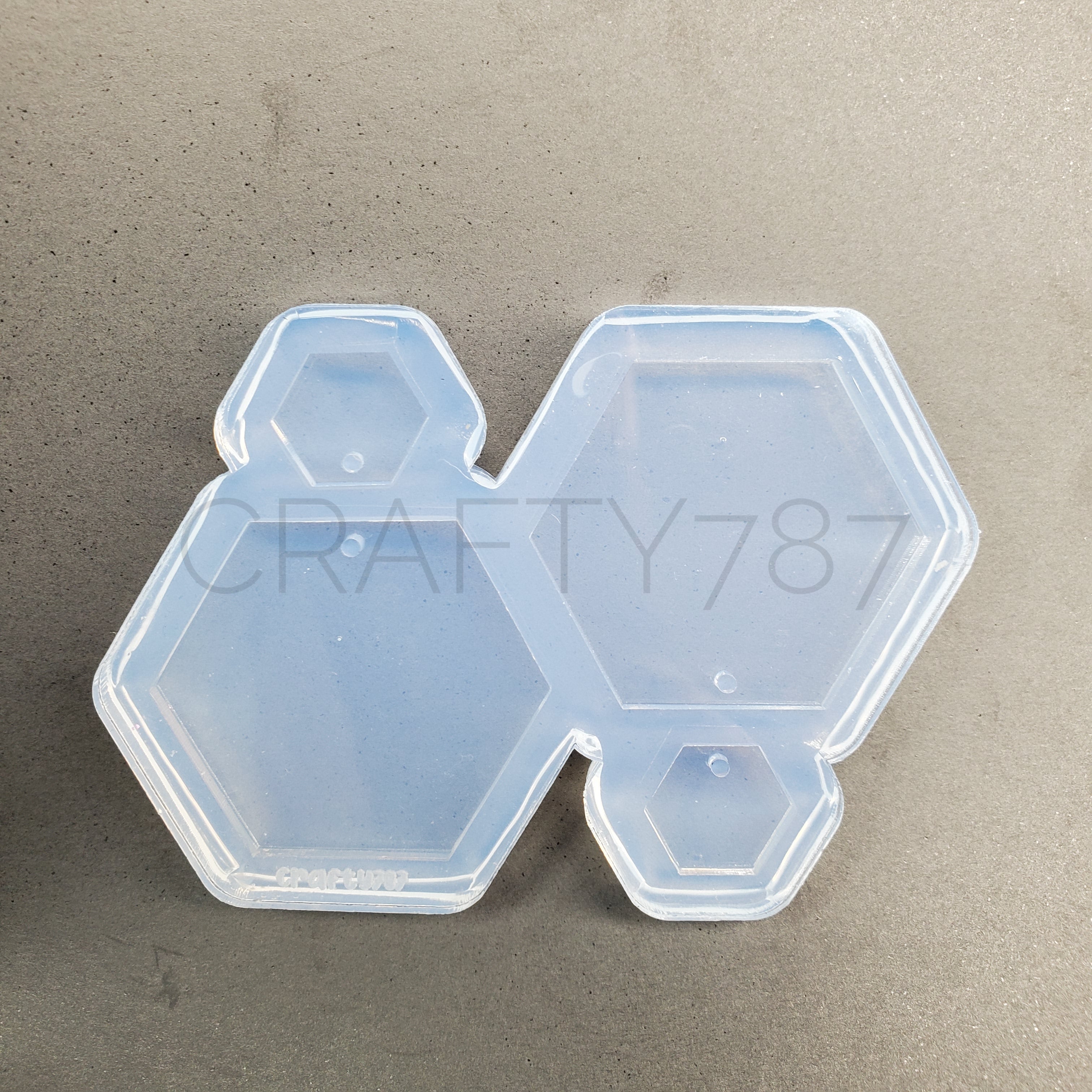Love Hexagon Dangle Earrings Mold (D2)