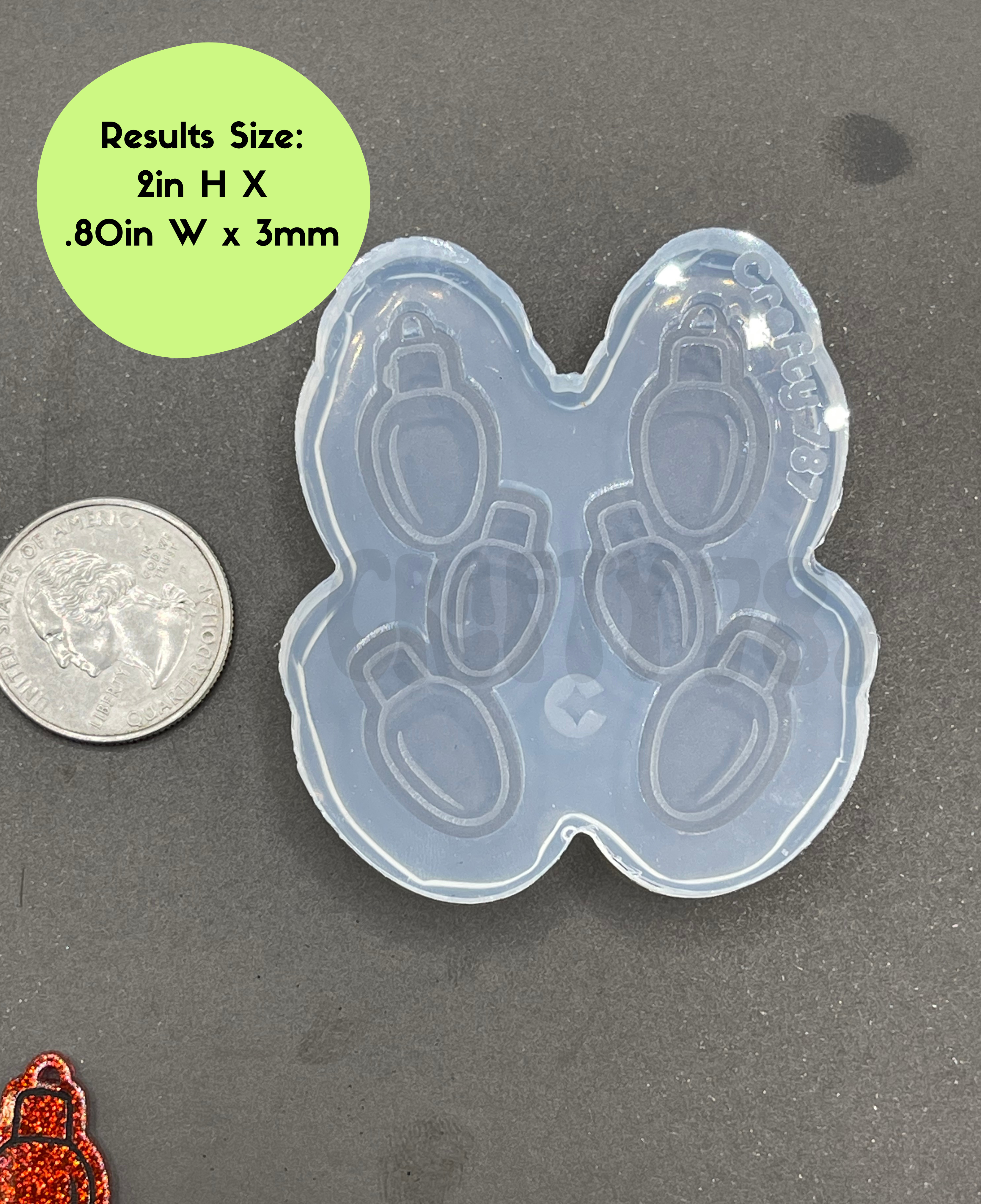 Christmas Bulbs Dangle Earring Silicone Mold(C15)