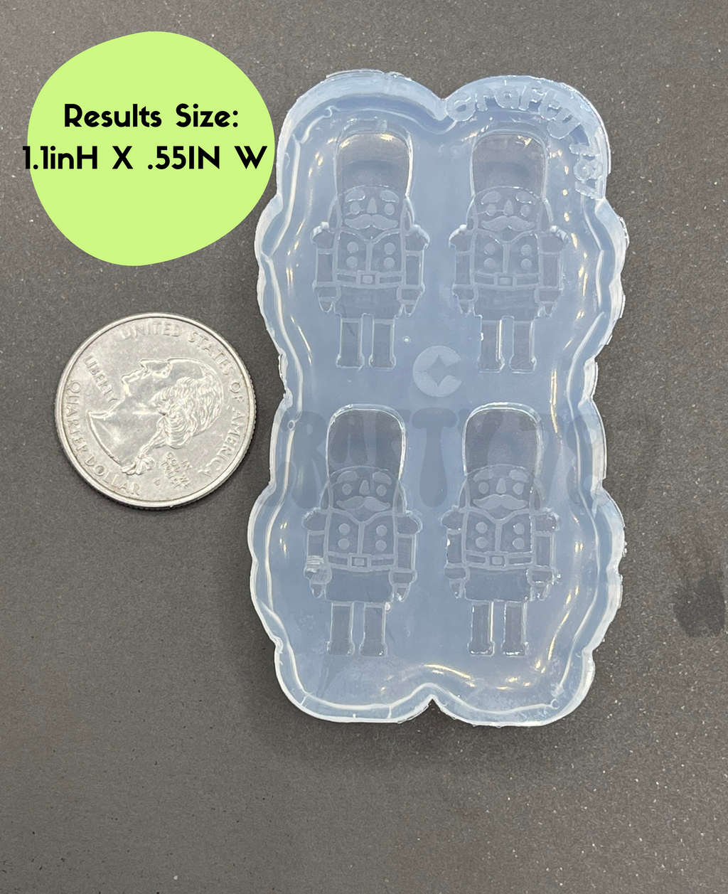 Nutcracker Stud Earring Silicone Mold, Bits molds (A14)