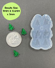 Load image into Gallery viewer, Mini Christmas Tree Stud Earring Silicone Mold (A14)
