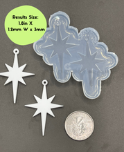 Load image into Gallery viewer, Christmas Star Dangle Earring Silicone Mold (C15)
