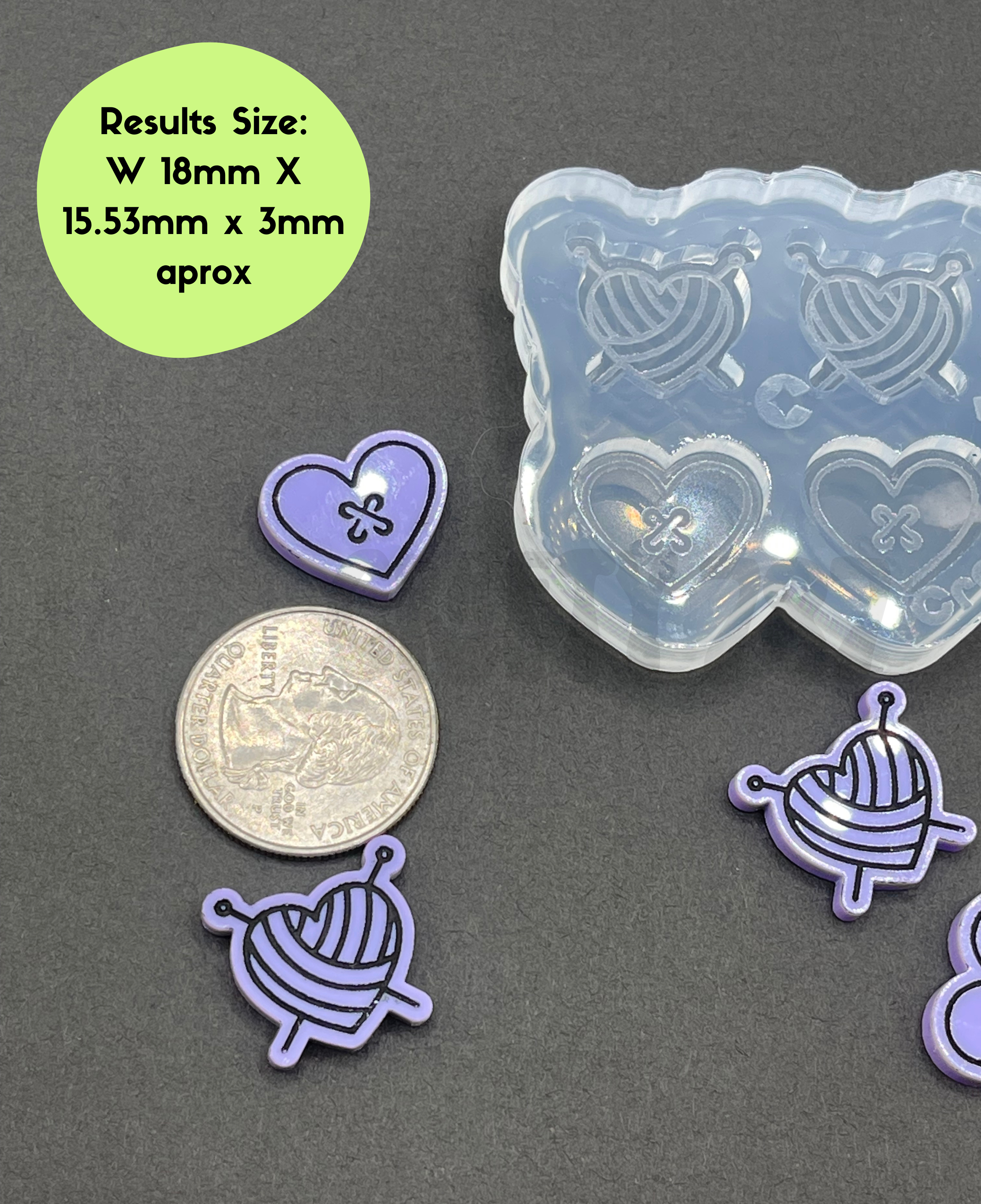Knitting Crochet Earring/Bits Silicone Mold, Resin Mold & More(A13)