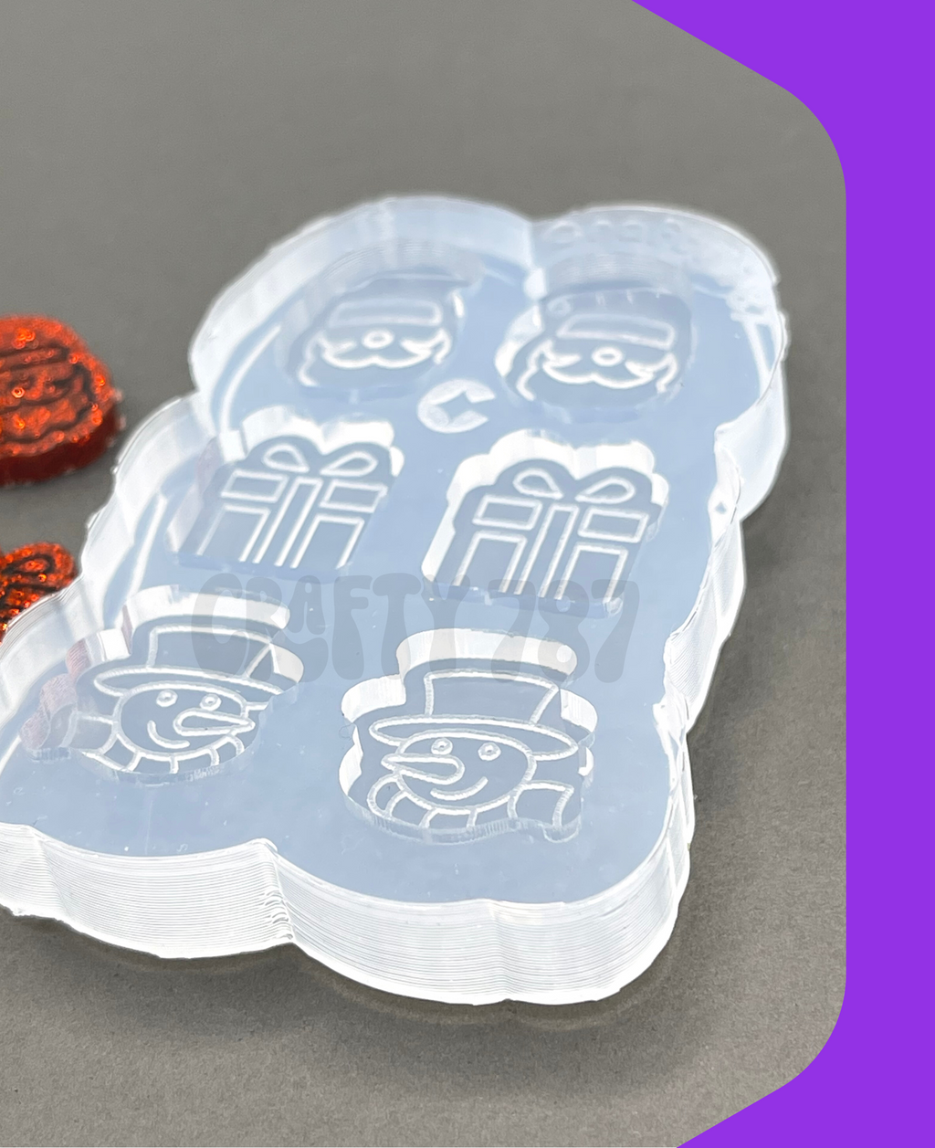 Christmas Variety Studs Silicone Mold, Bits Mold (B14)