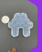 Load image into Gallery viewer, Cross Dangle Earring Silicone Mold, Keychain Mold (C14)
