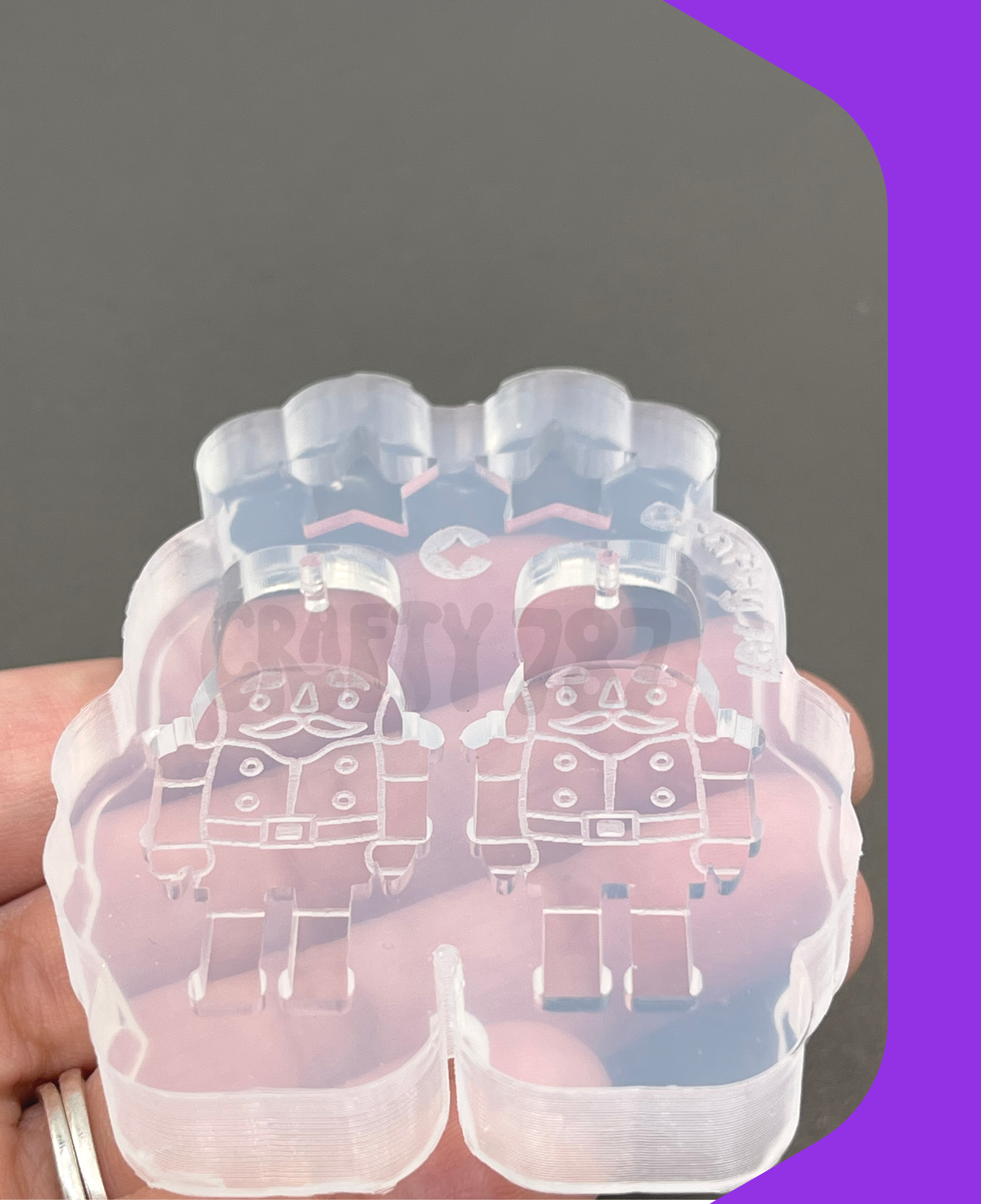 Nutcracker Dangle Earring Silicone Mold (C14)