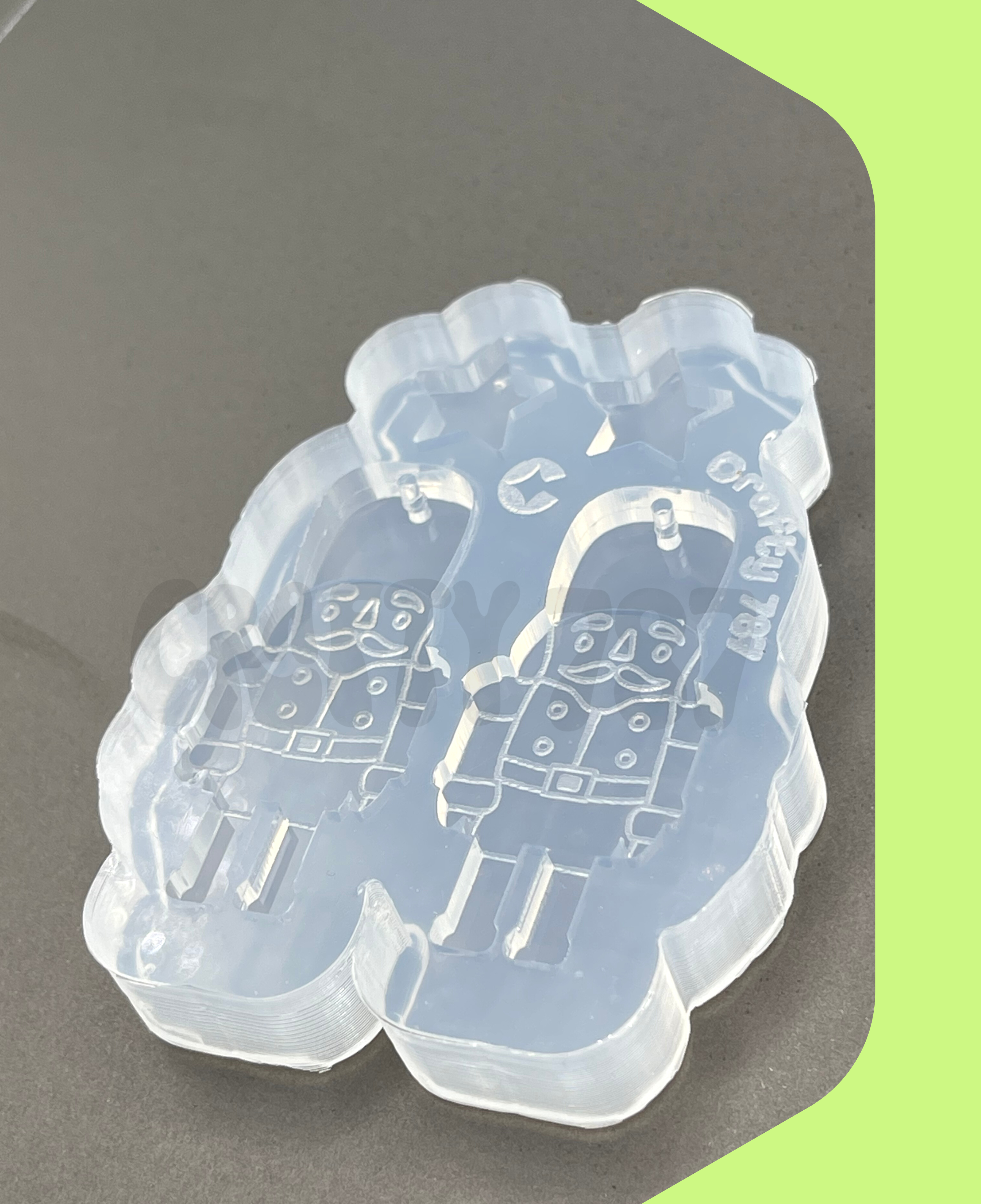 Nutcracker Dangle Earring Silicone Mold (C14)