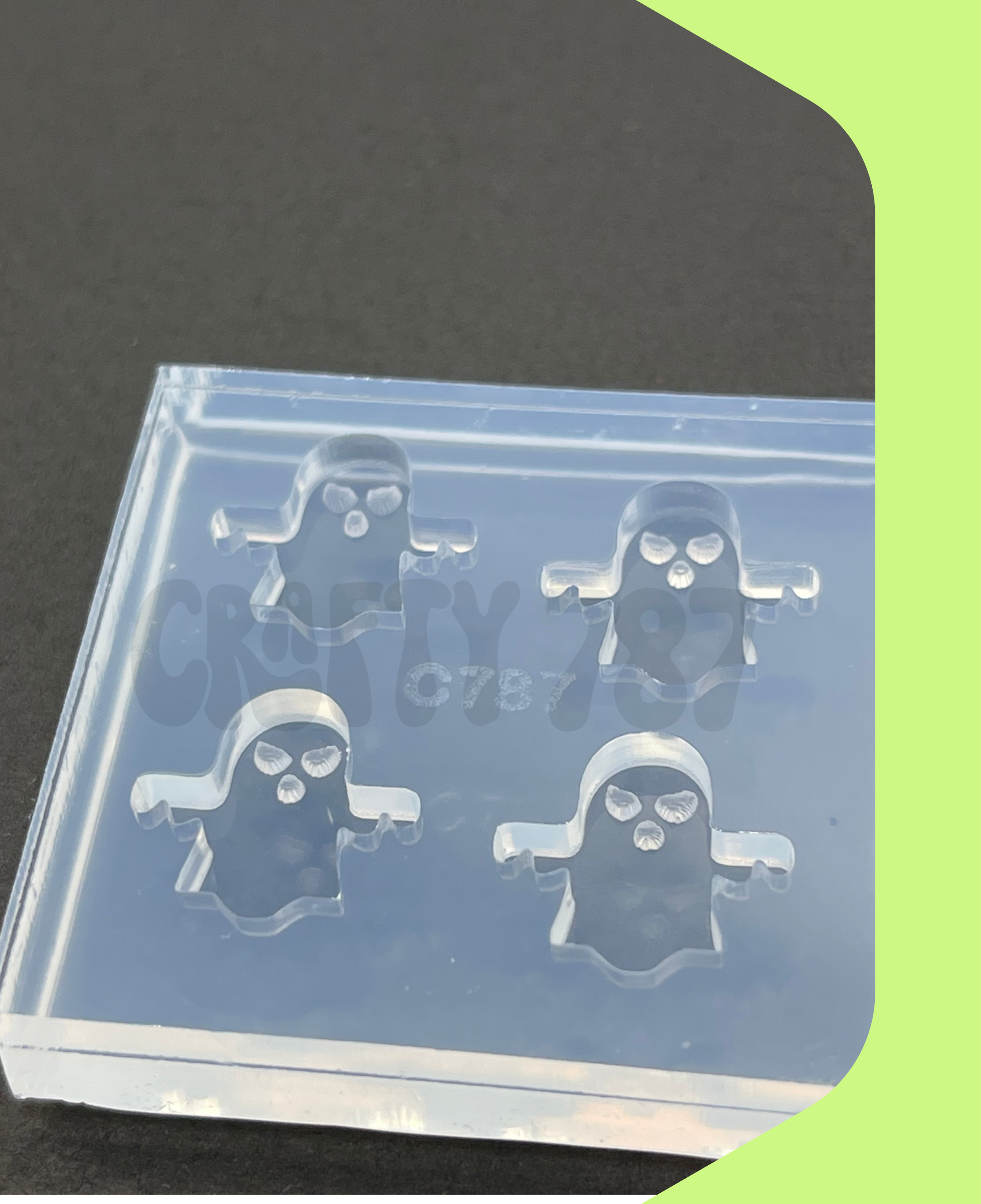 Ghost Studs Earring/Bits Silicone Mold, Resin Mold & More (A13)