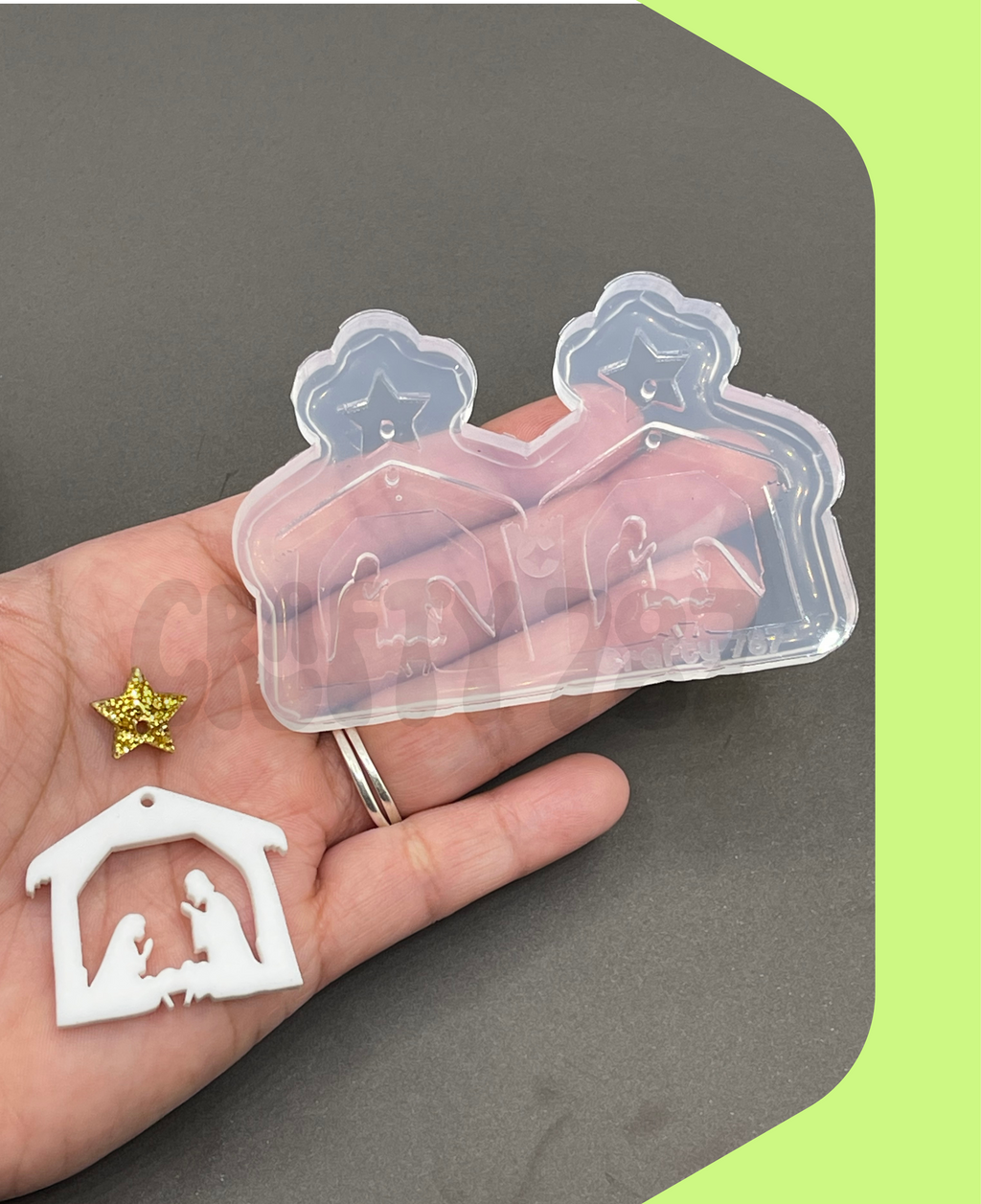 Nativity Dangle Earring Silicone Mold (C14)