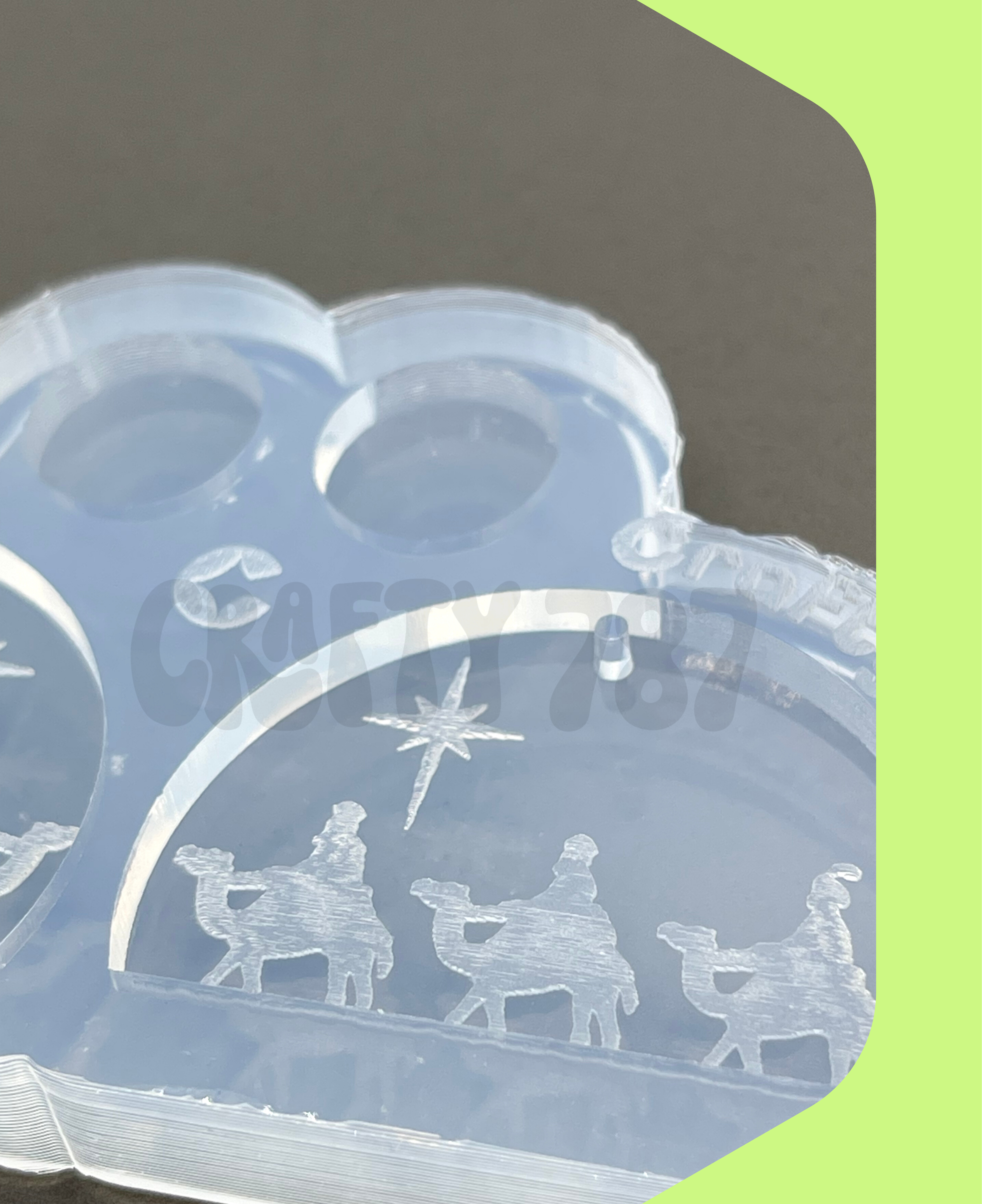 Three Kings Dangle Earring Silicone Mold, Tres Reyes Magos (C14)
