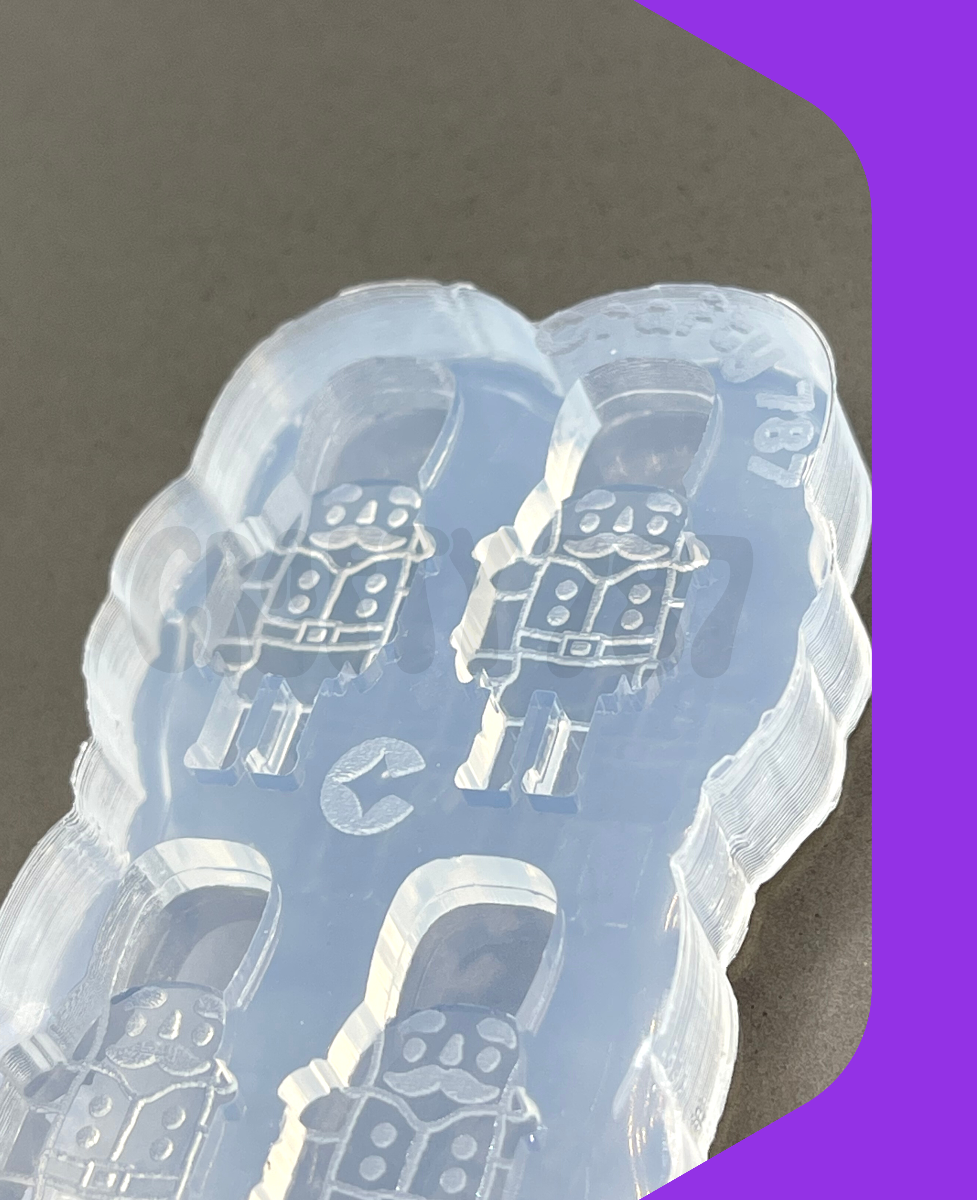 Nutcracker Stud Earring Silicone Mold, Bits molds (A14)